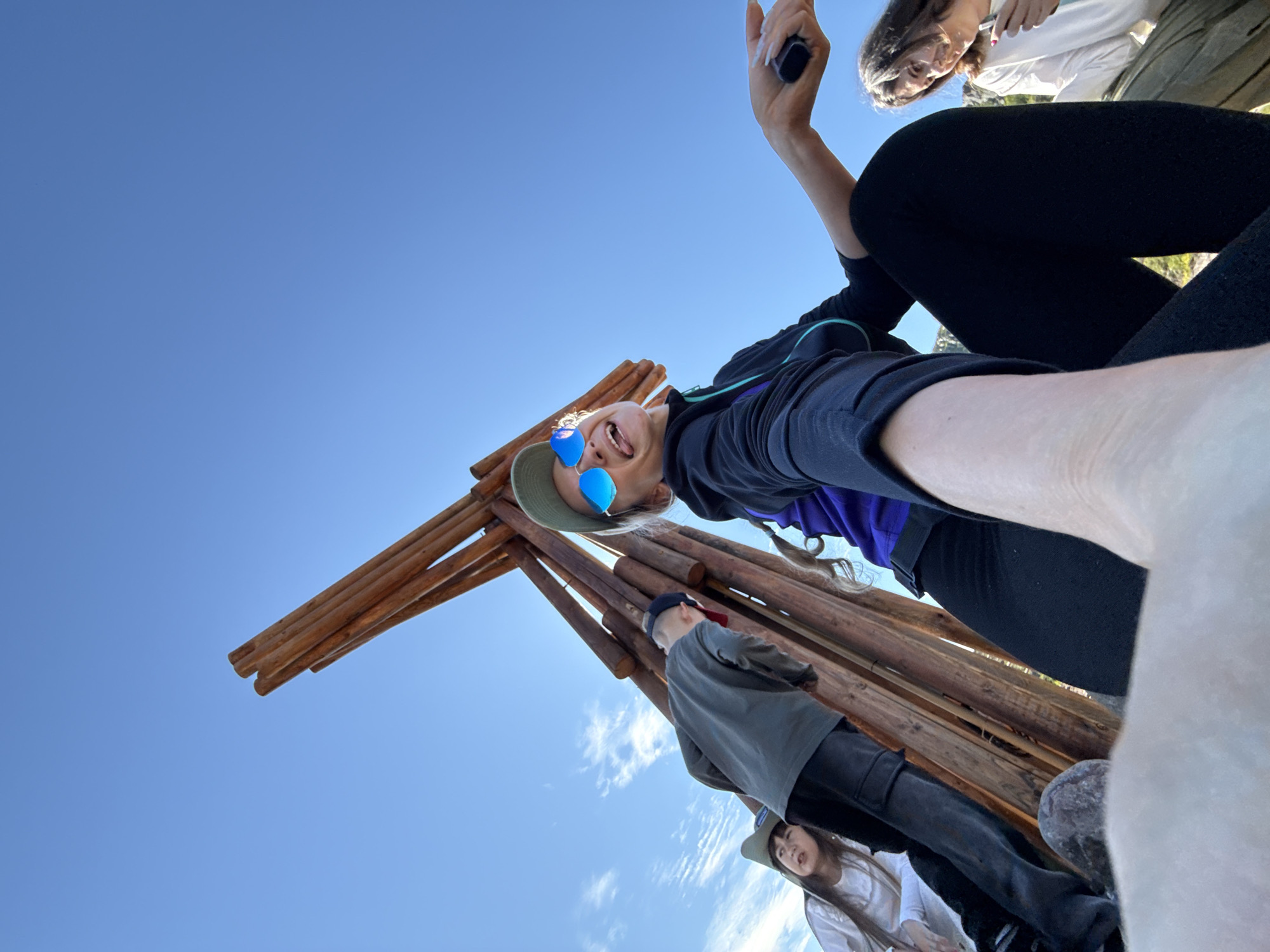 Morning visit to a wooden landmark on Teriberka's rocky coast