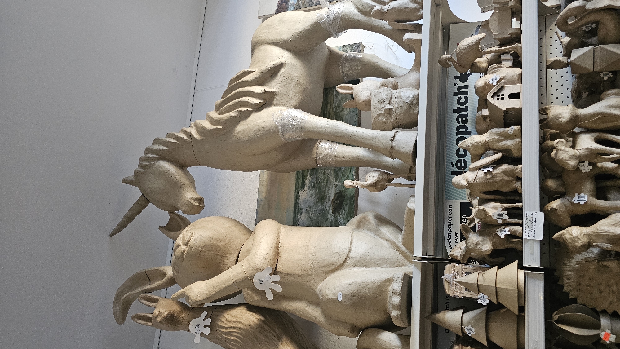 Paper mache figures spotted in Sofia craft store