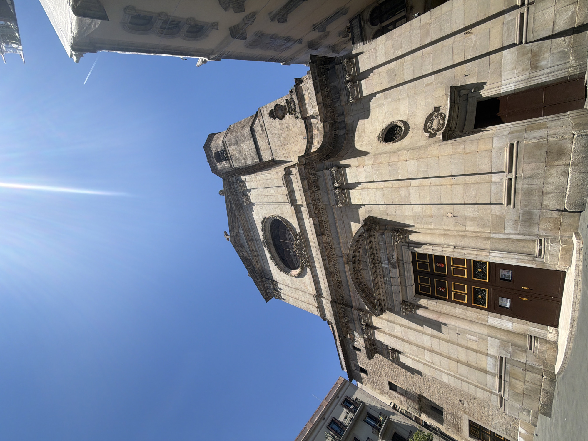 Tourist documents Gothic Quarter architecture in Barcelona walkthrough