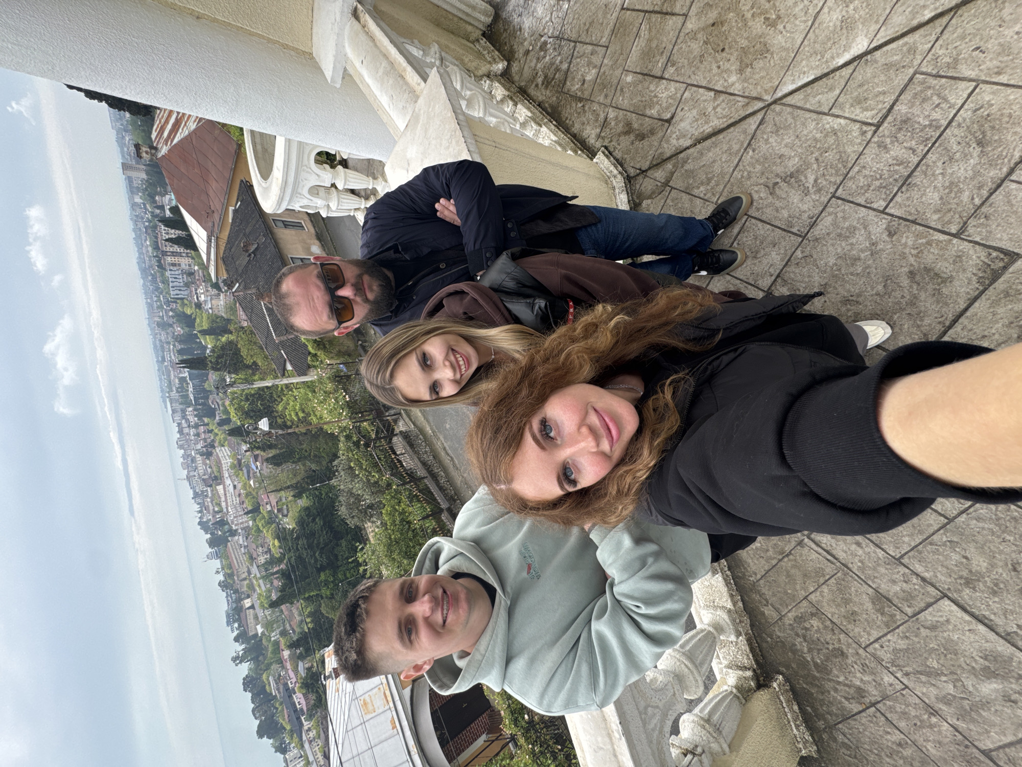 Tourists capture selfies at scenic Sokhumi overlook
