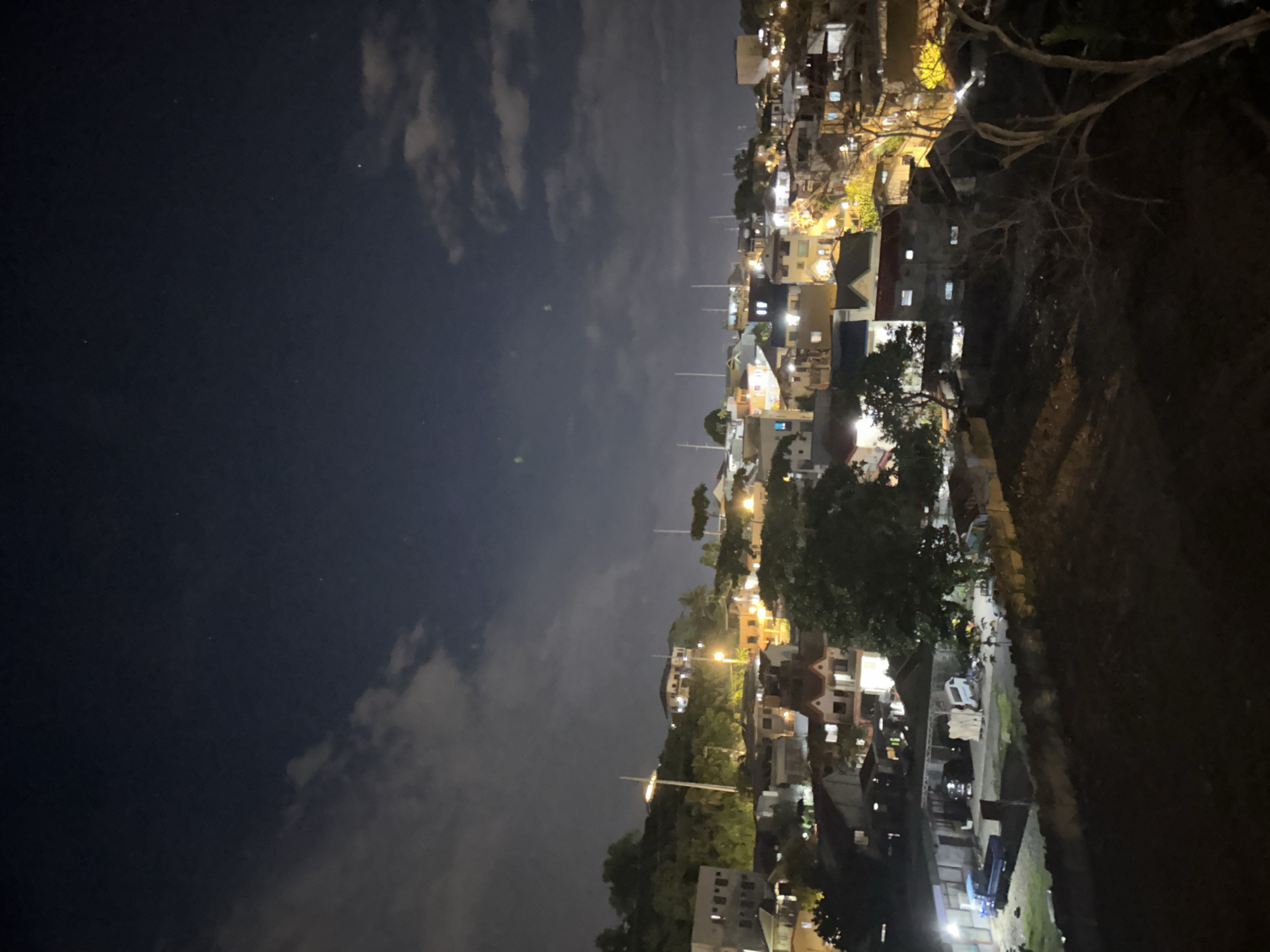 Nighttime cityscape observations recorded across Davao City balconies
