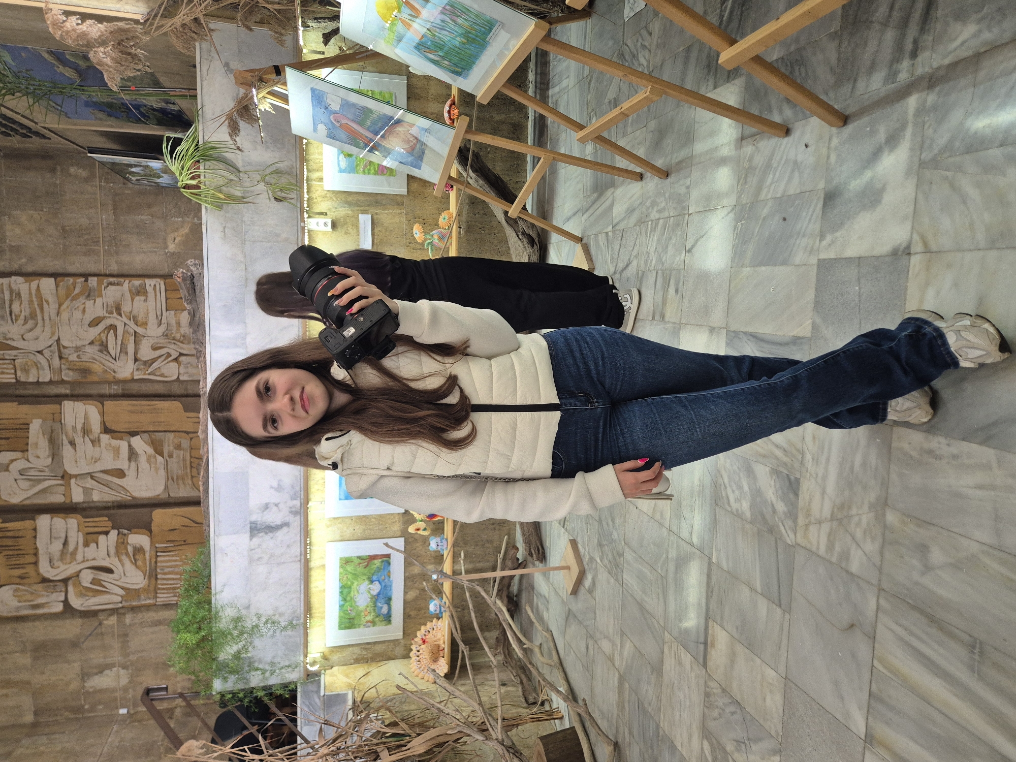 Museum visitors explore wildlife exhibits at Srebarna Nature Reserve