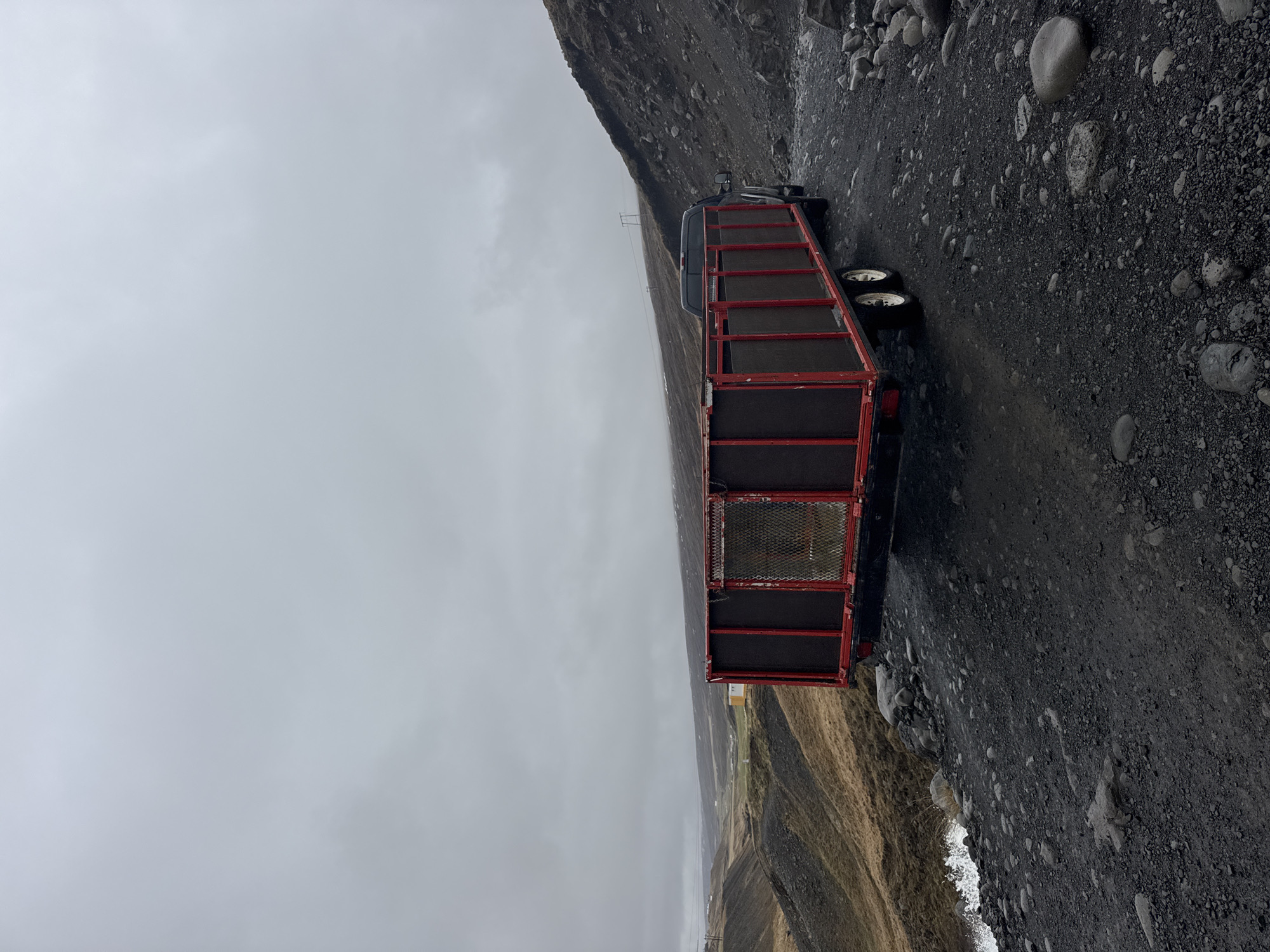 Waterfall and river system documented in Iceland's rocky terrain