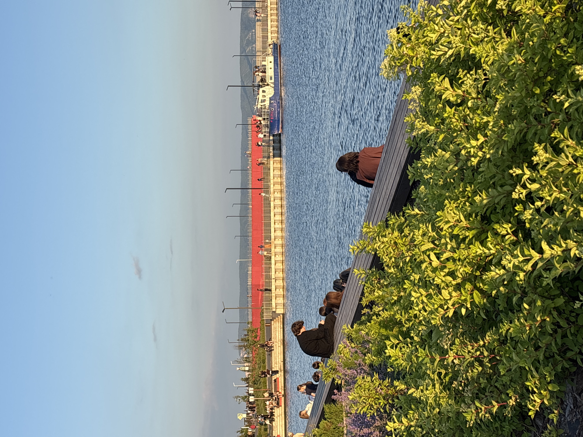 Sunny afternoon at Tolyatti's waterfront promenade