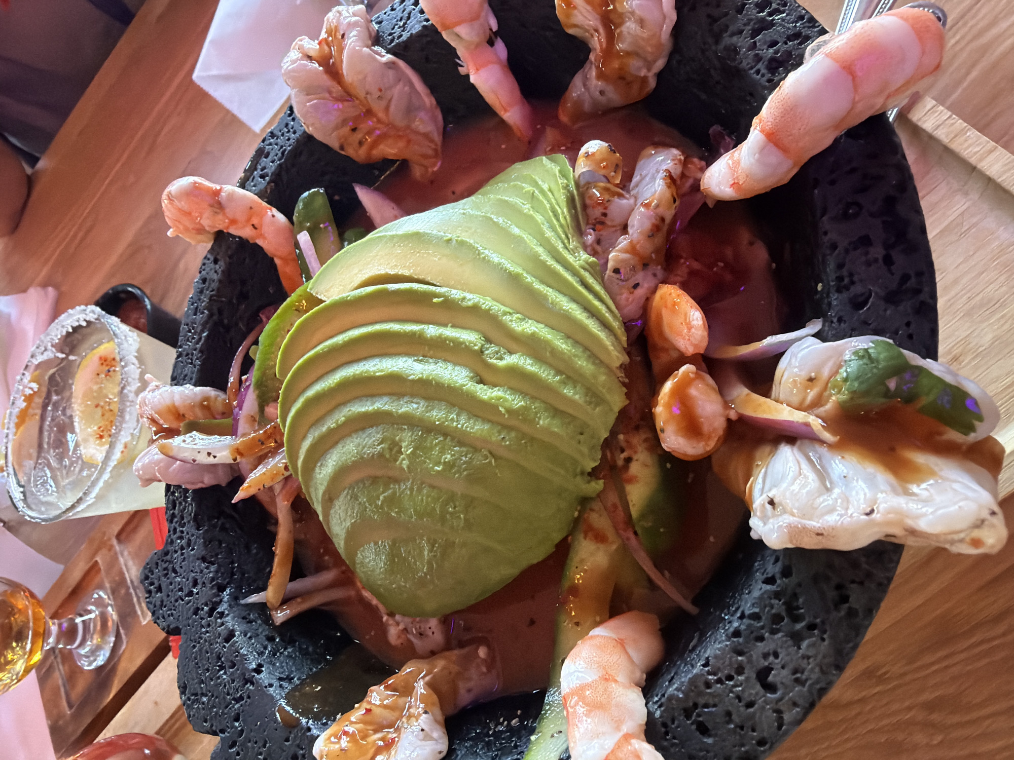 Late-night shrimp cocktails documented in Paramount restaurant