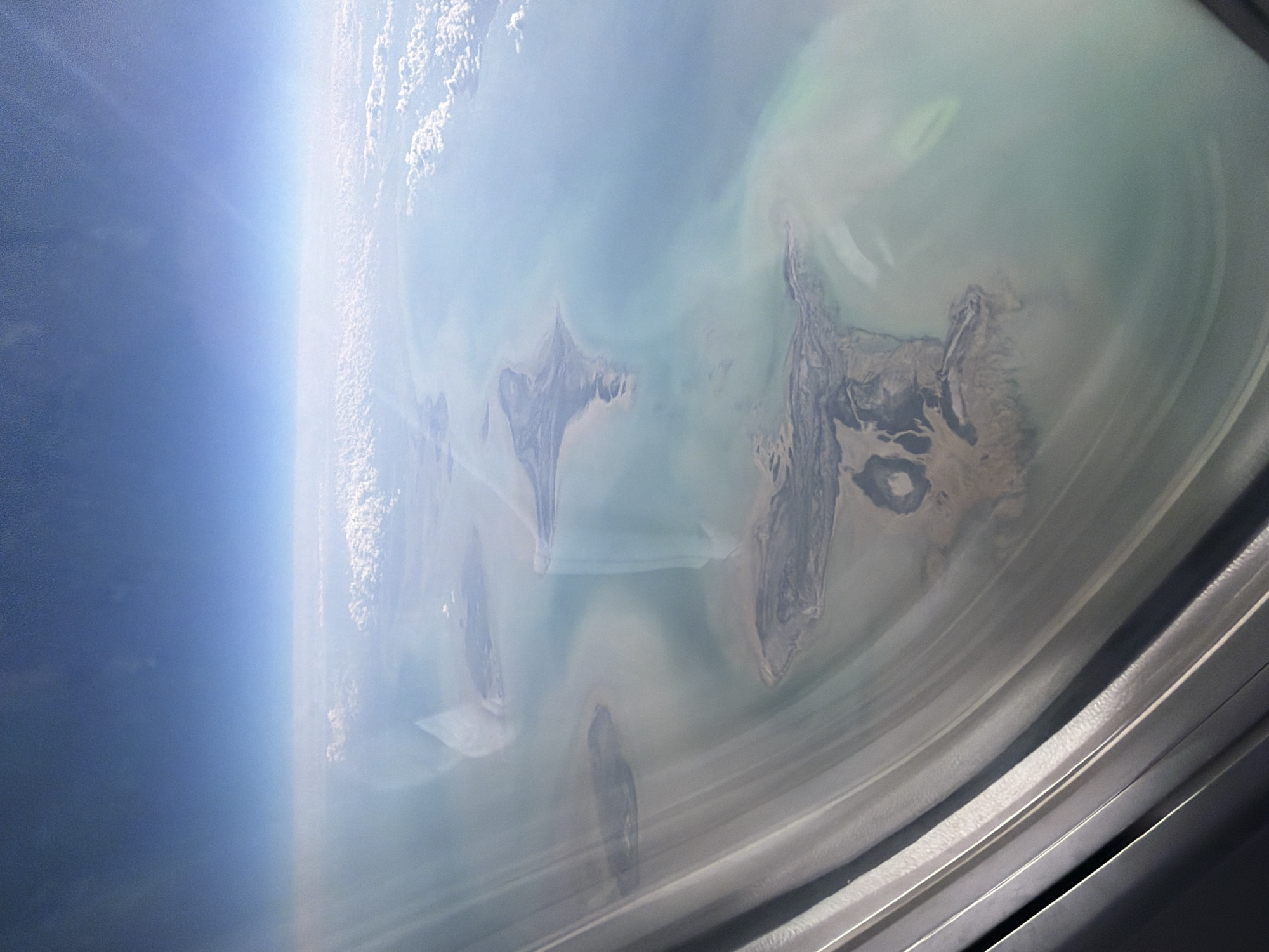 Aerial views captured from aircraft over western Russia