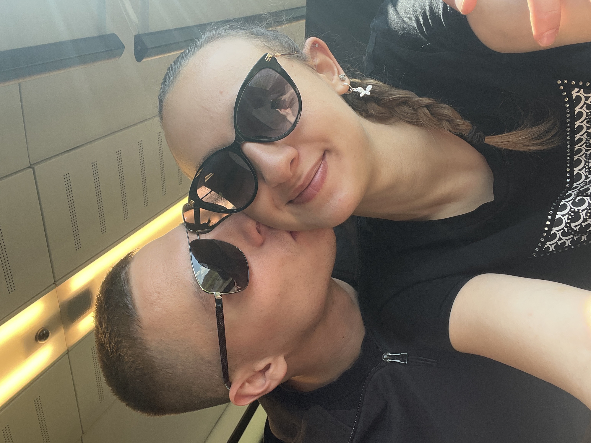 Couple captures intimate selfie moment in Rehlingen, Germany