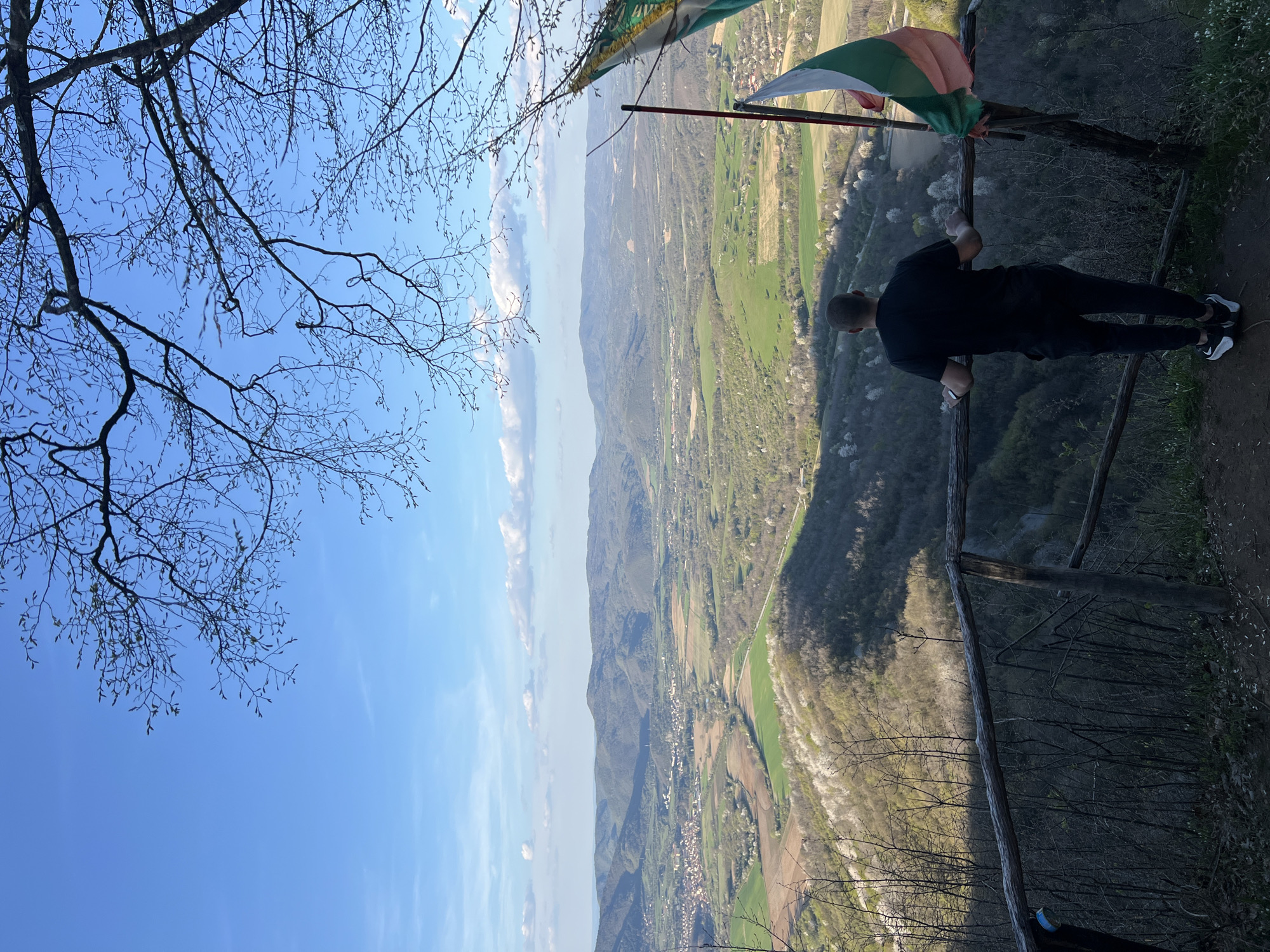 Person visits scenic overlook in Elena, Bulgaria