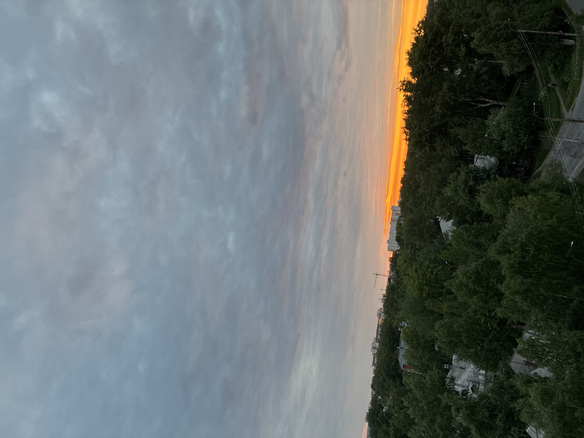Urban sunrise/sunset documented across multiple elevated viewpoints over 2.5 hours