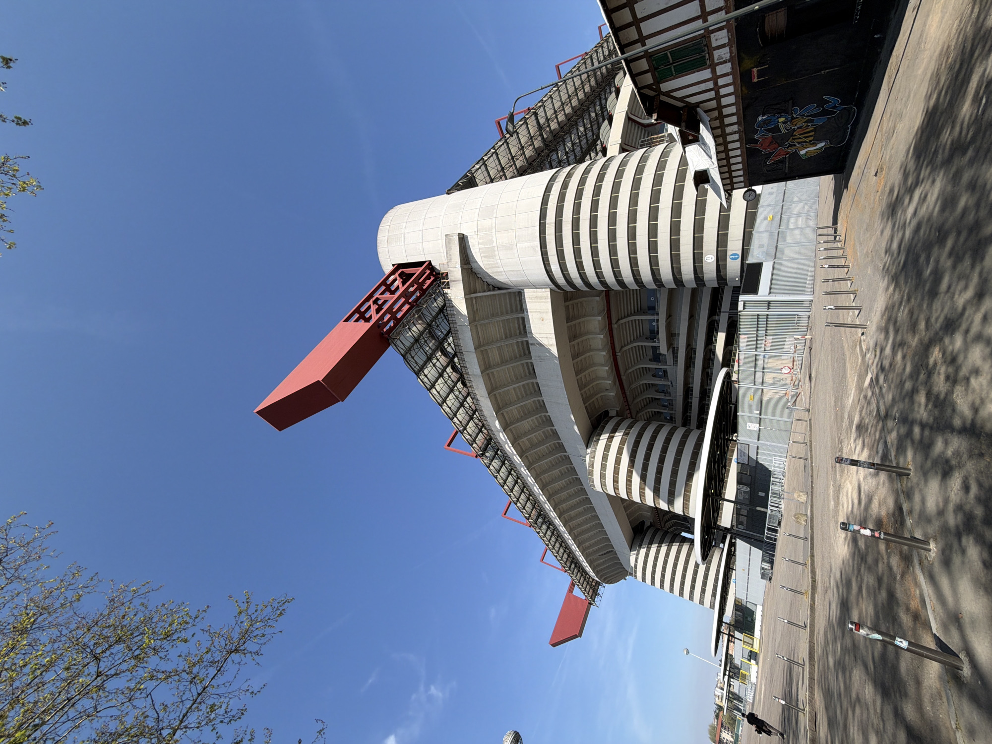 San Siro Stadium Photographed Under Clear Skies in Milan