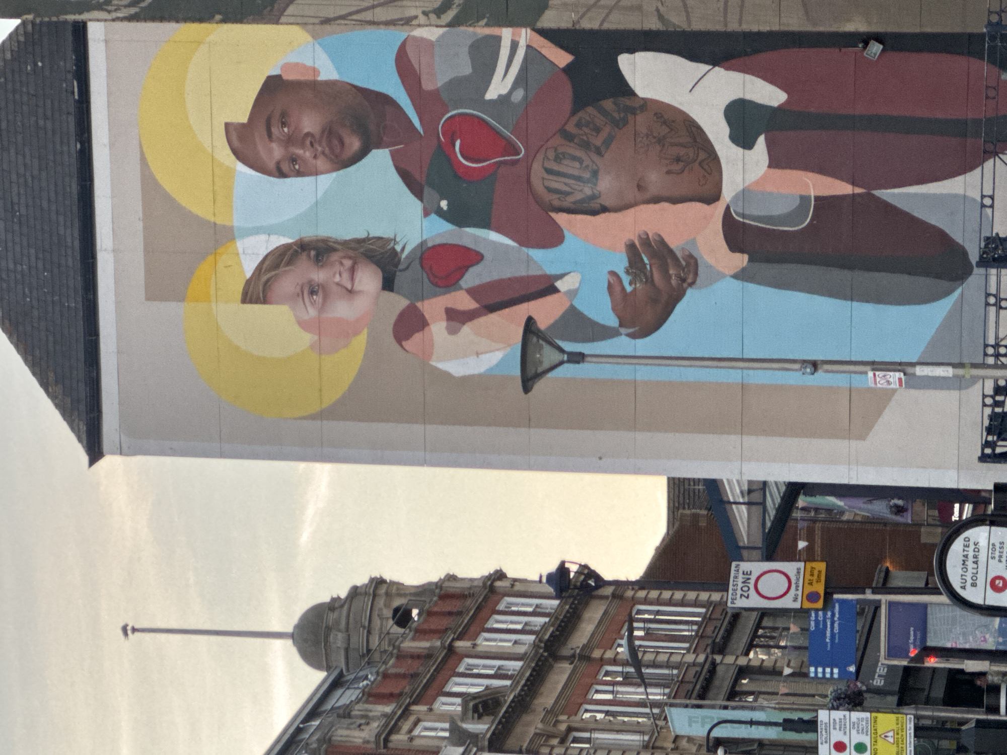 Southend-on-Sea at dusk: murals, seafront paths, and fading light
