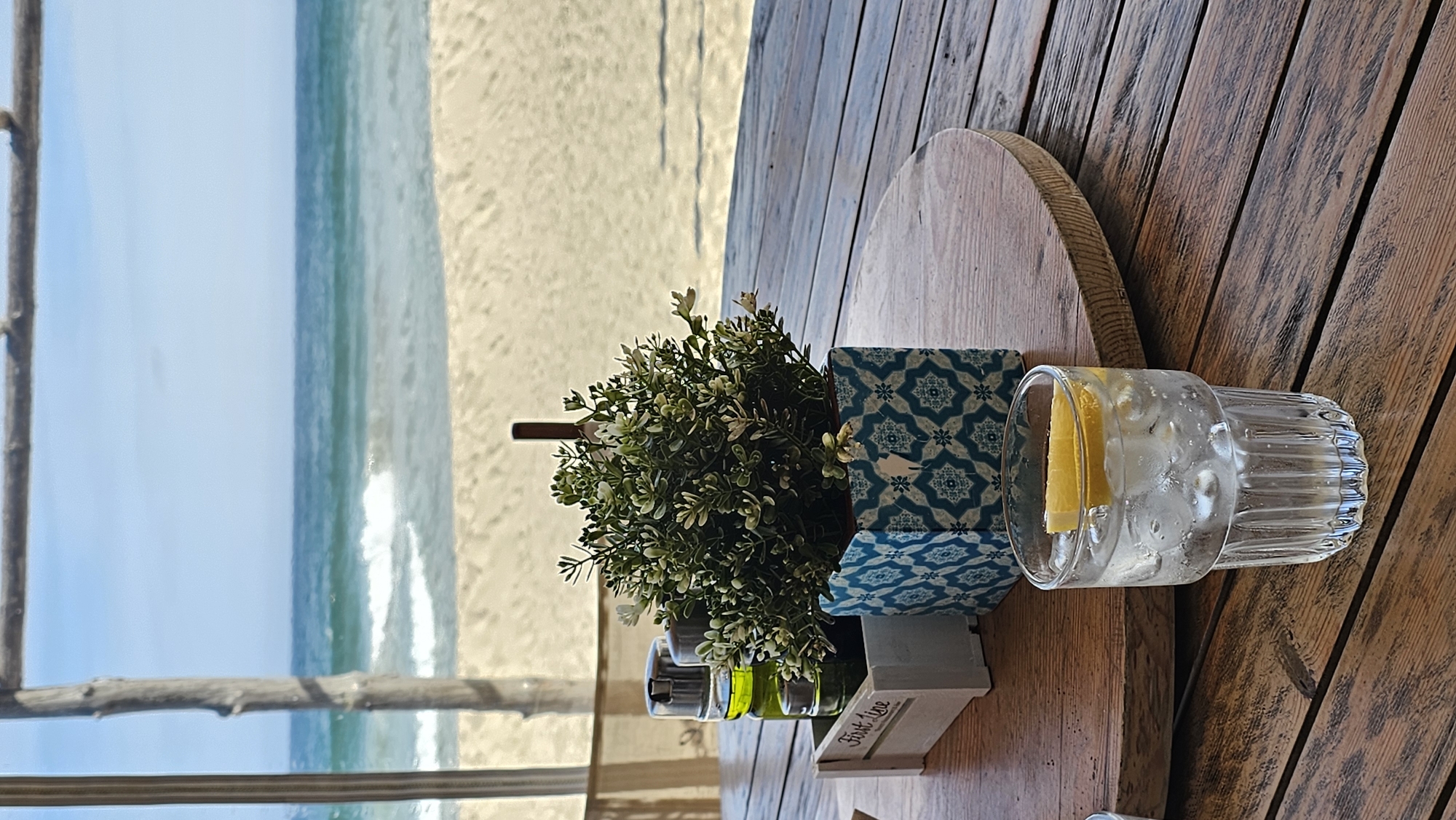 Peaceful seaside lunch captured at Kranevo beach restaurant