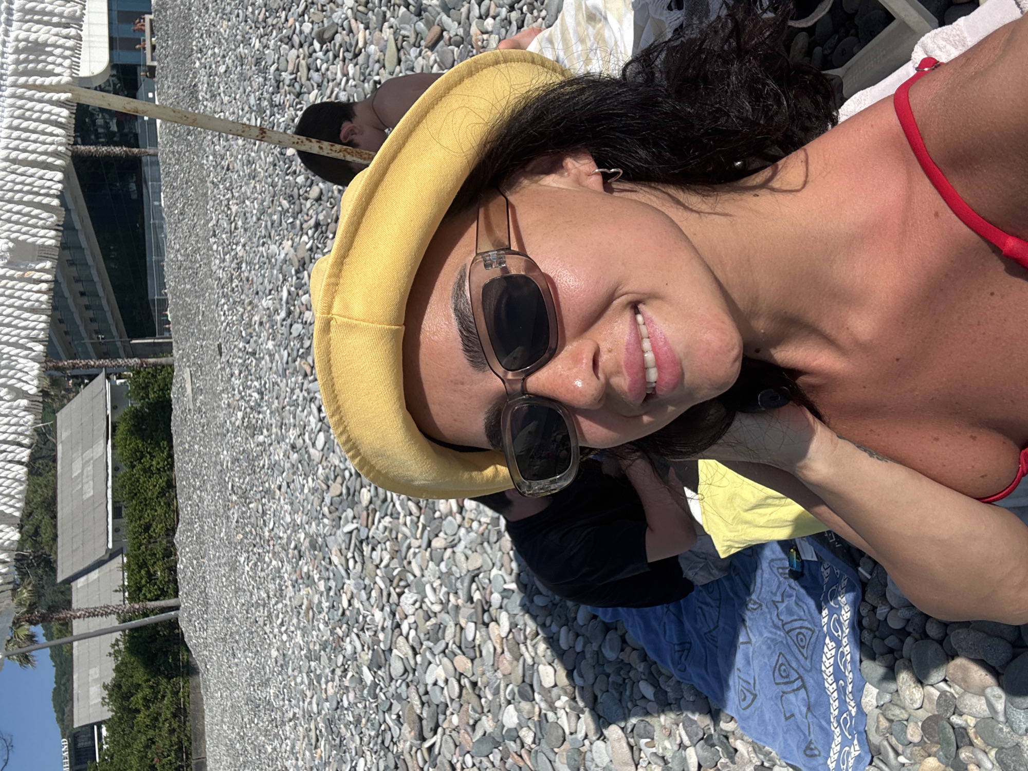 Lazy summer afternoon on Batumi's pebble beach