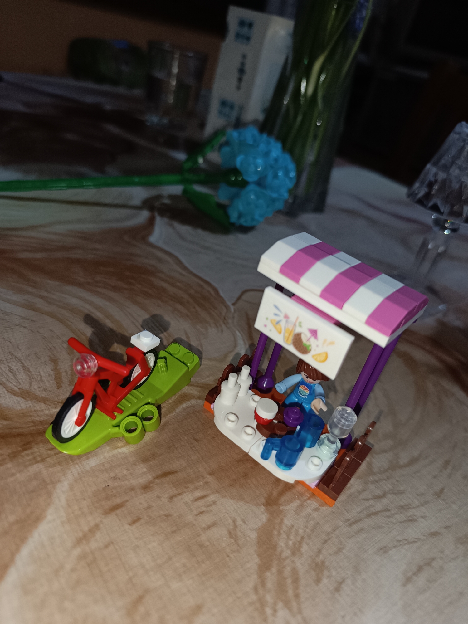 Evening leisure moments with toys, drinks, and collectibles in Pleven