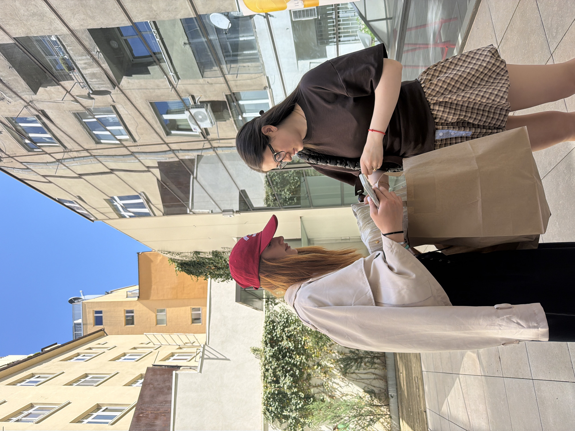 Young women spotted shopping, taking photos in Sofia