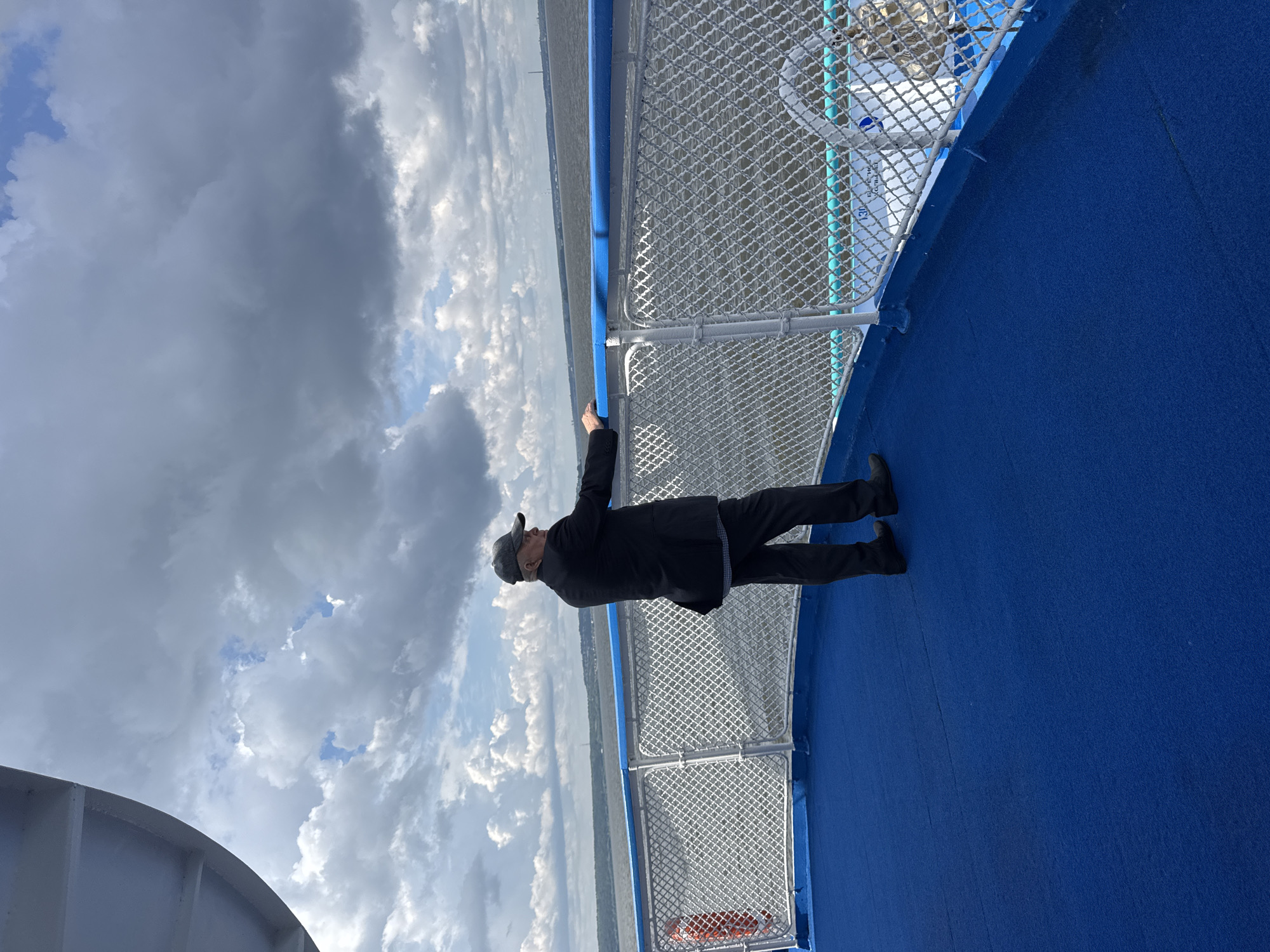 Ferry deck moment on the water in Kazan