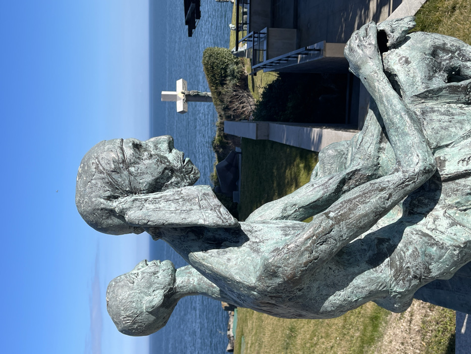 Coastal sculpture garden documented in Sozopol, Bulgaria overlooking Black Sea