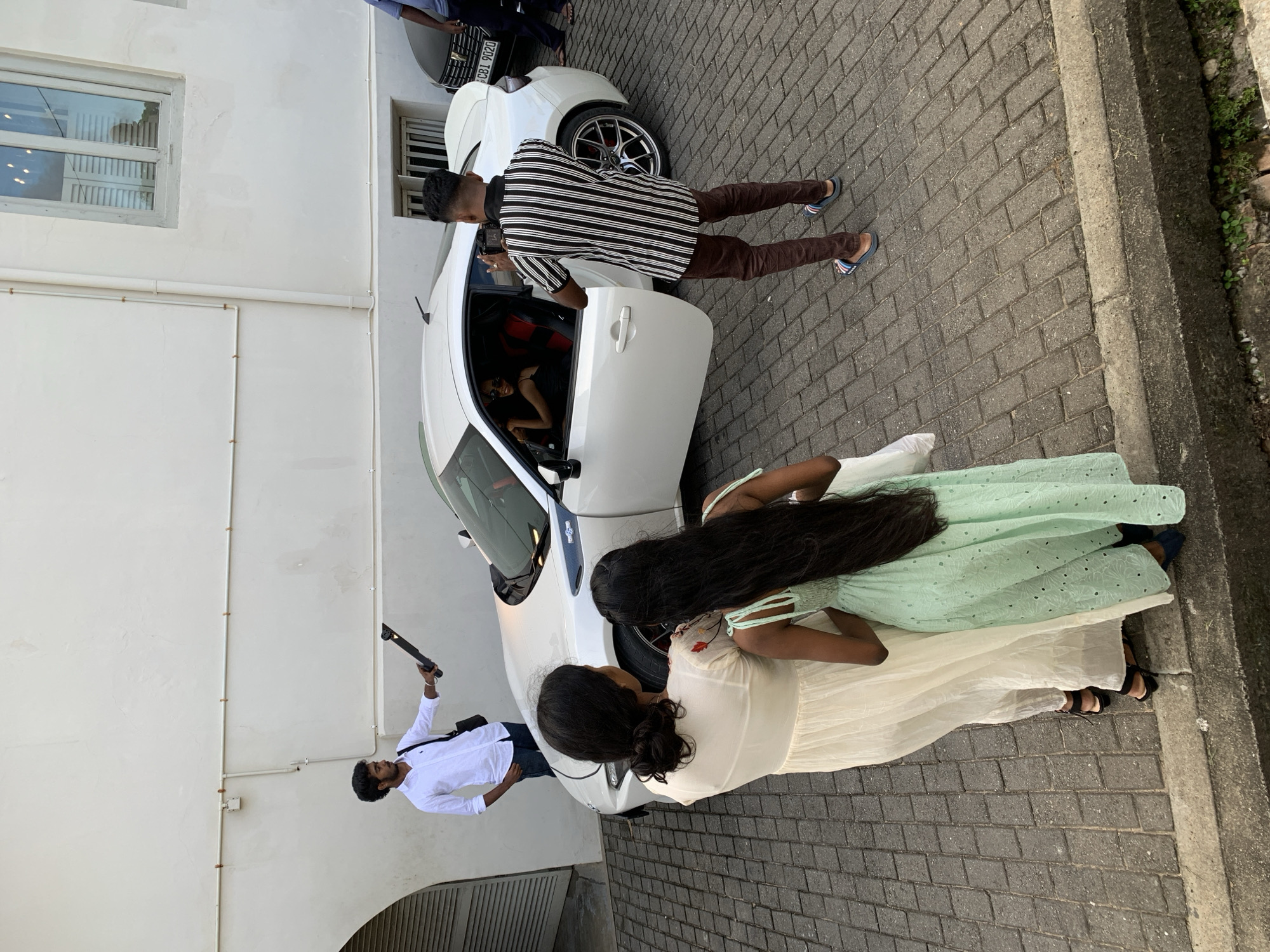 Formal photo shoot among Galle Fort's cobblestones and colonial architecture