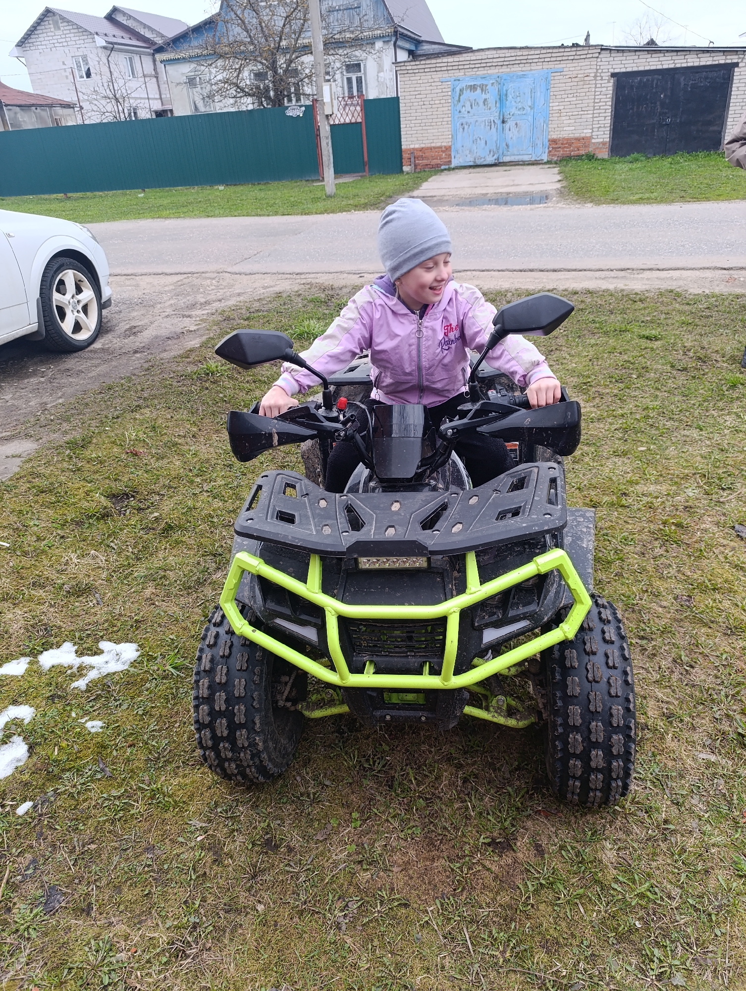 Spring day activities documented in Botovo, Russia suburban setting