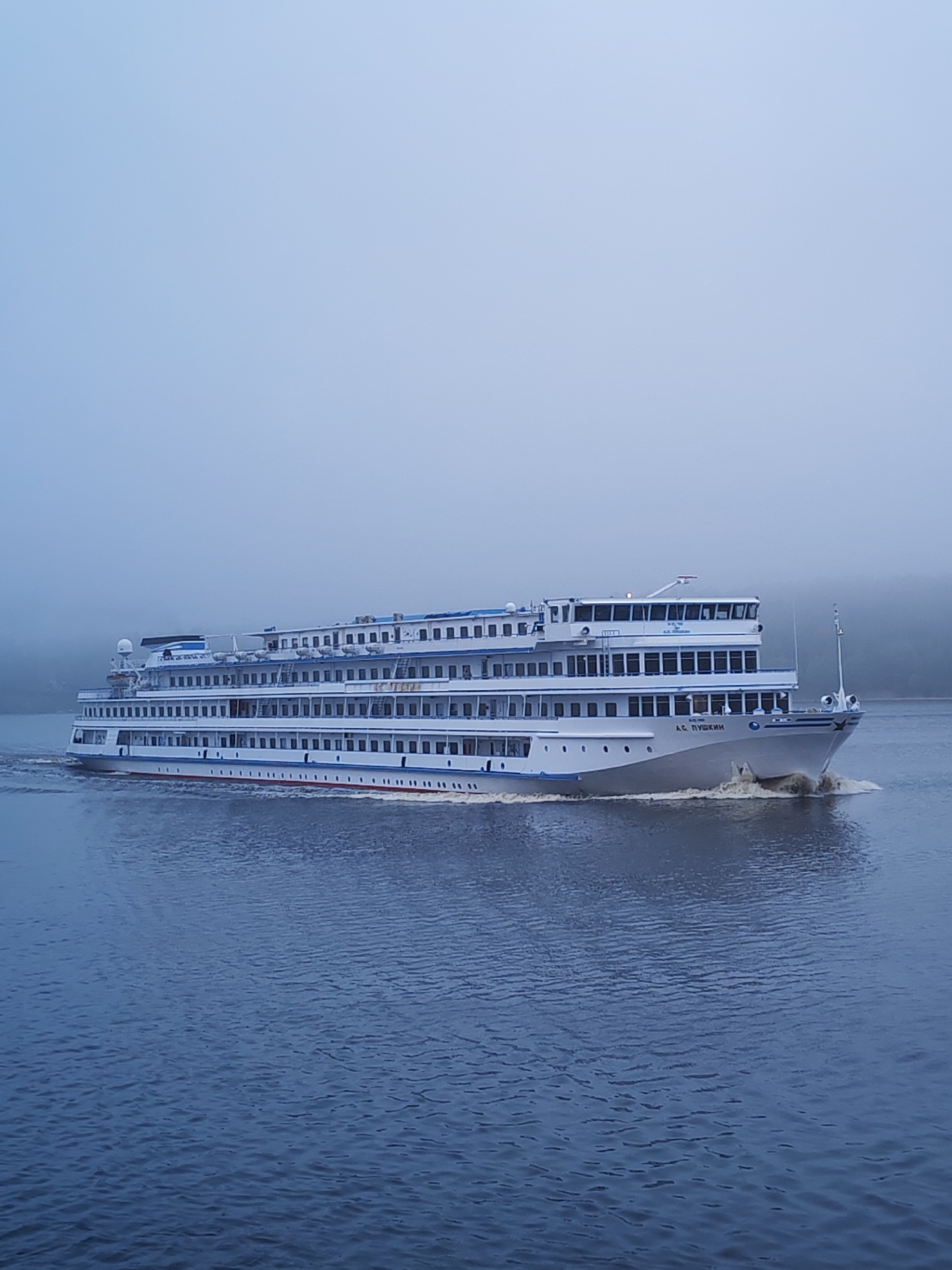 Passenger ship A.S. Pushkin spotted on Russian waters
