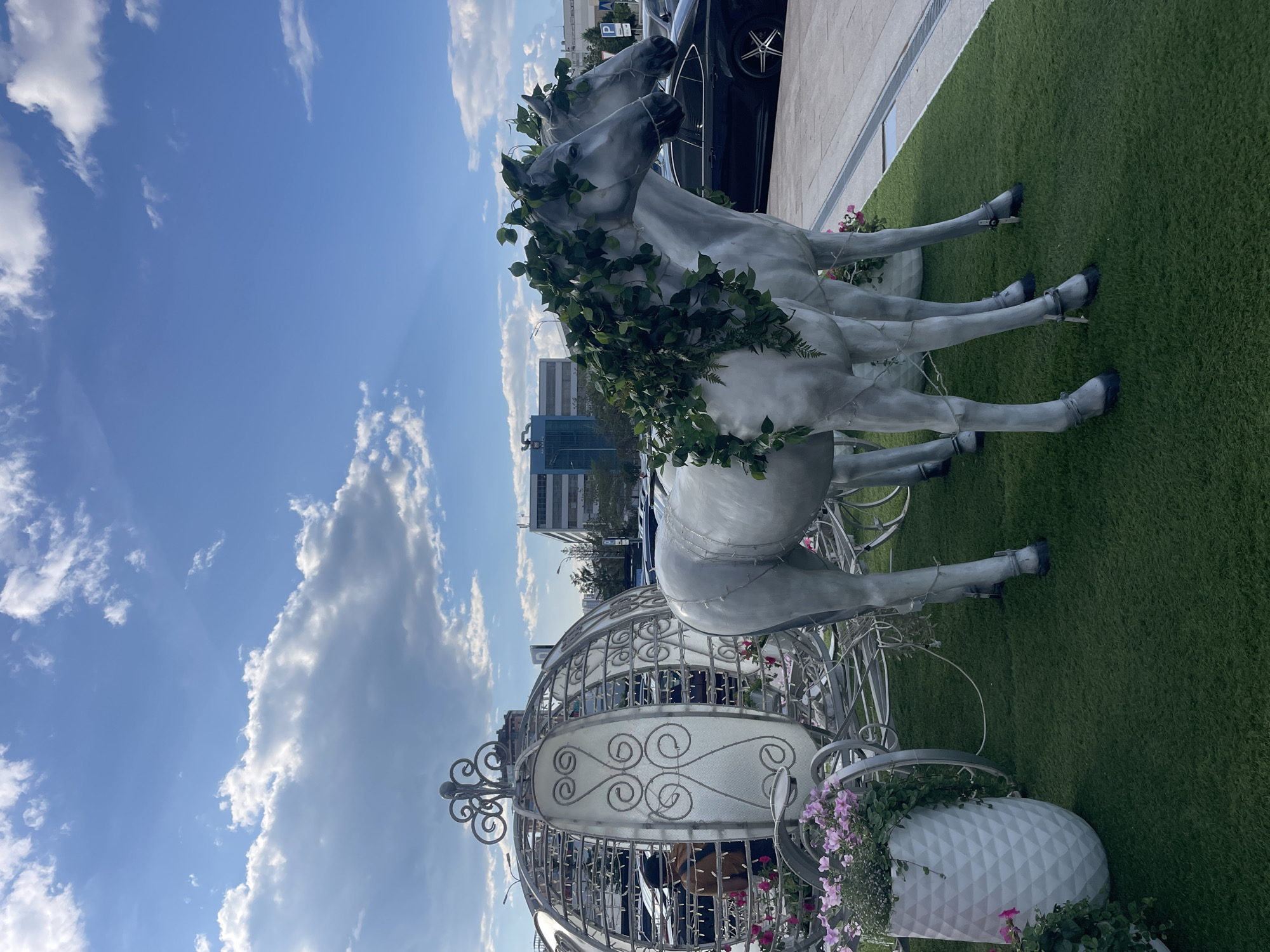 Fairy tale display and modern architecture spotted in Vysokaya Gora
