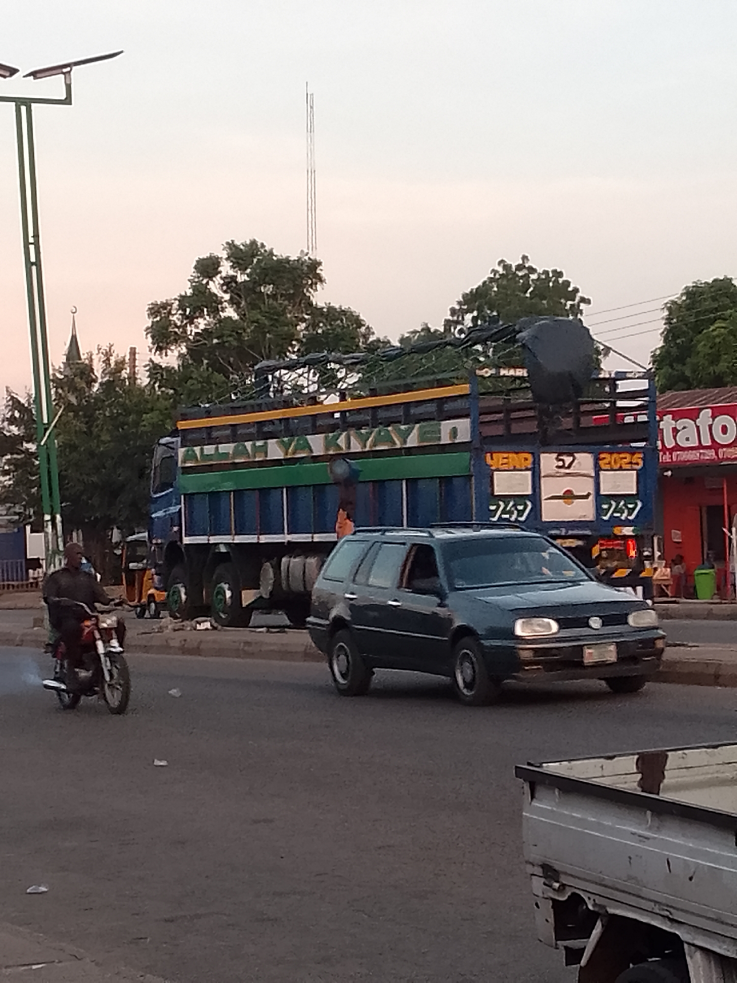 Evening street life documented in Pantame, Nigeria