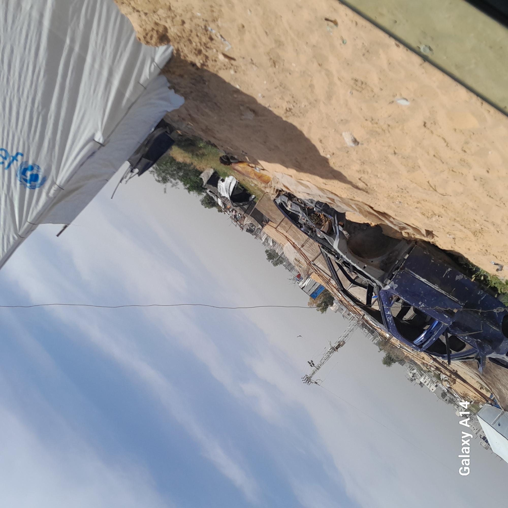 Witness documents damaged infrastructure, tent camps in Gaza areas