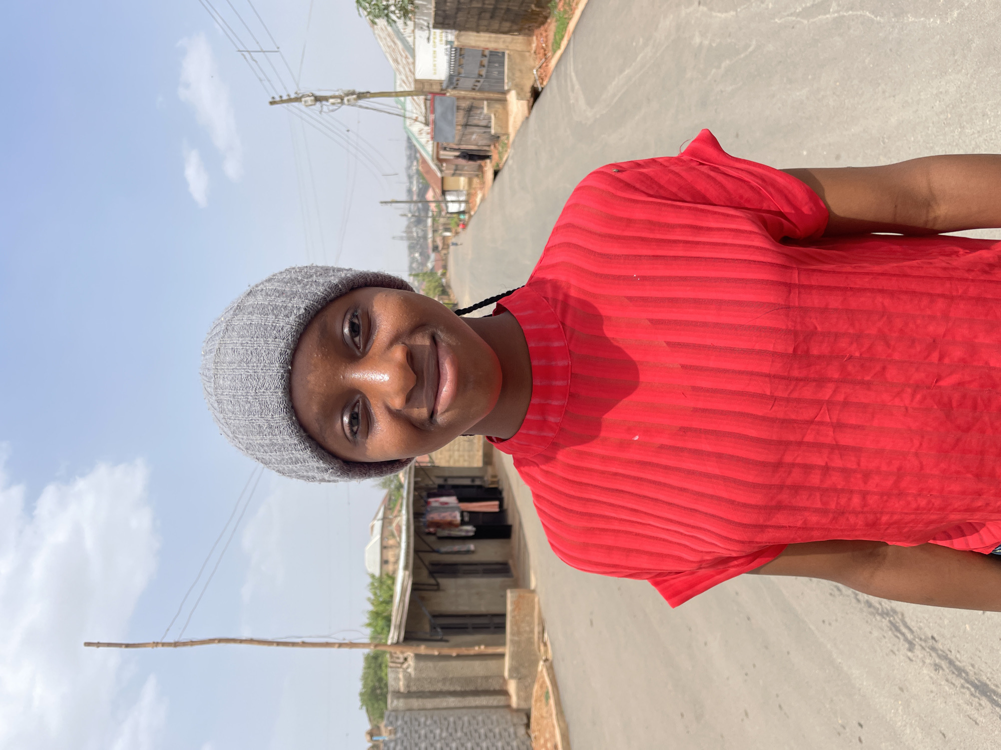 Woman photographed on street in Jos, Nigeria