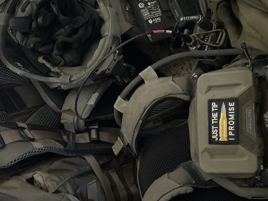 Military tactical gear documented in northern Israel
