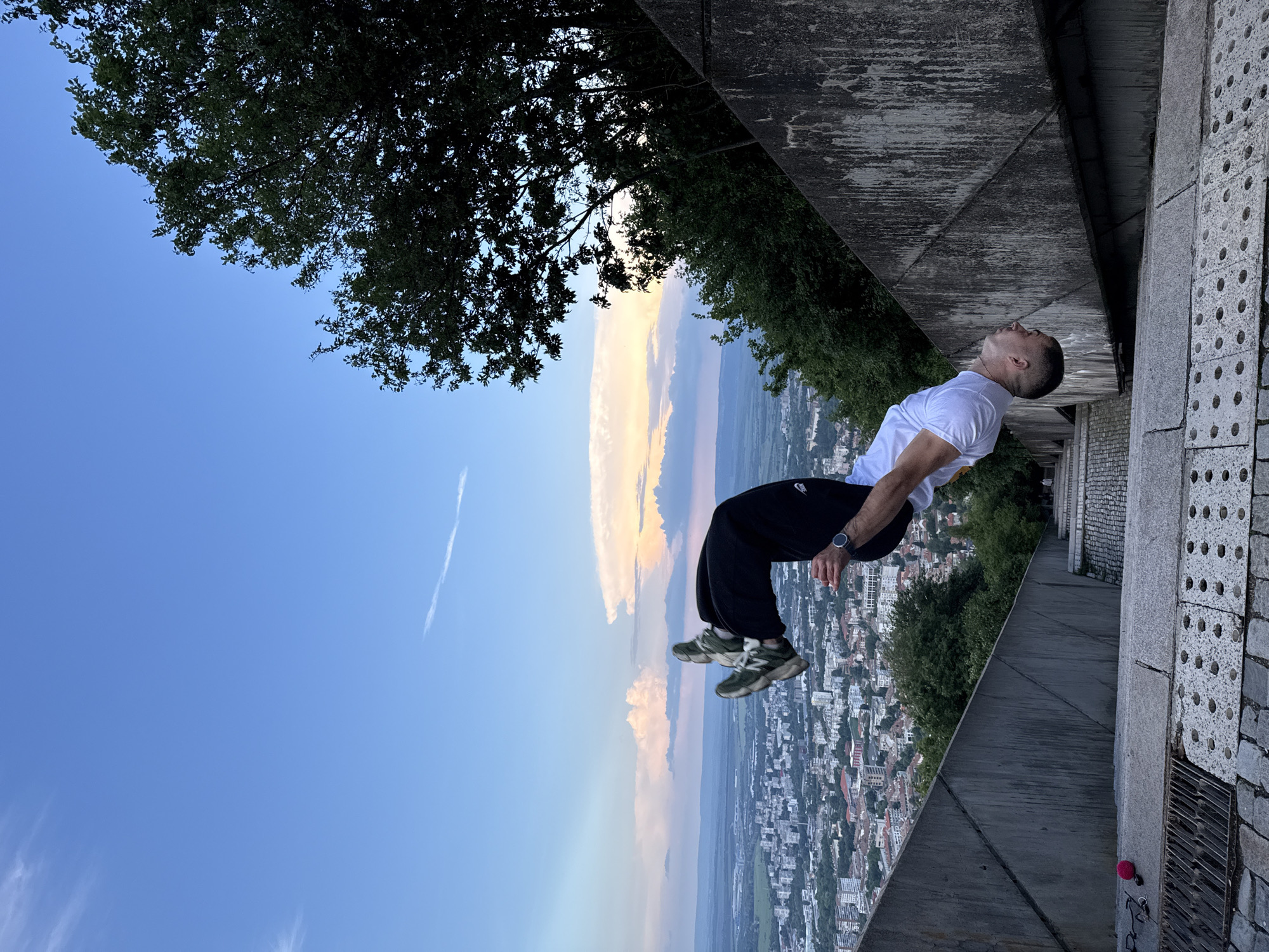 Parkour performer executes backflips, poses with crafts in Shumen