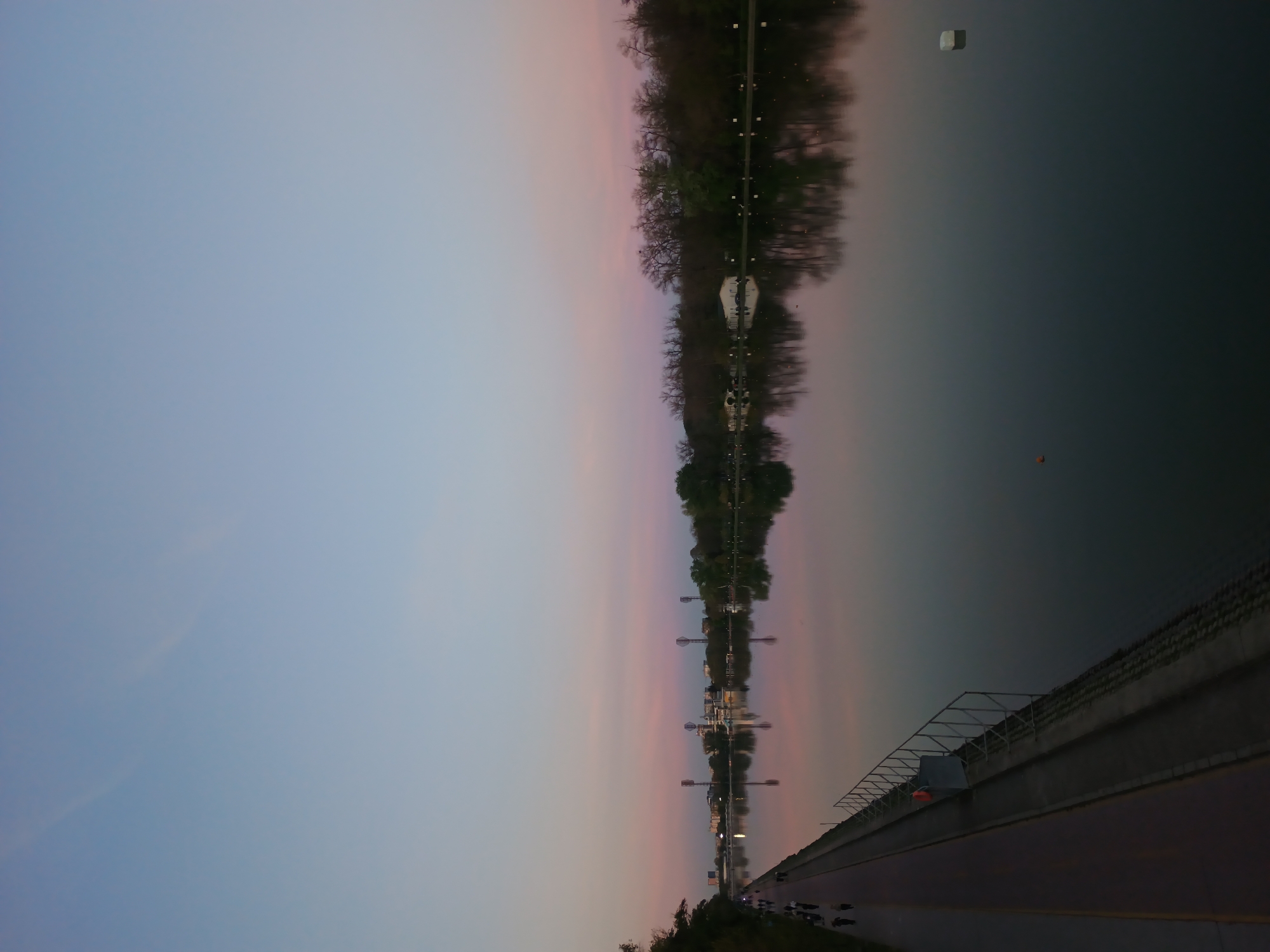 Person observed on bridge at Plovdiv Regatta Course during dusk