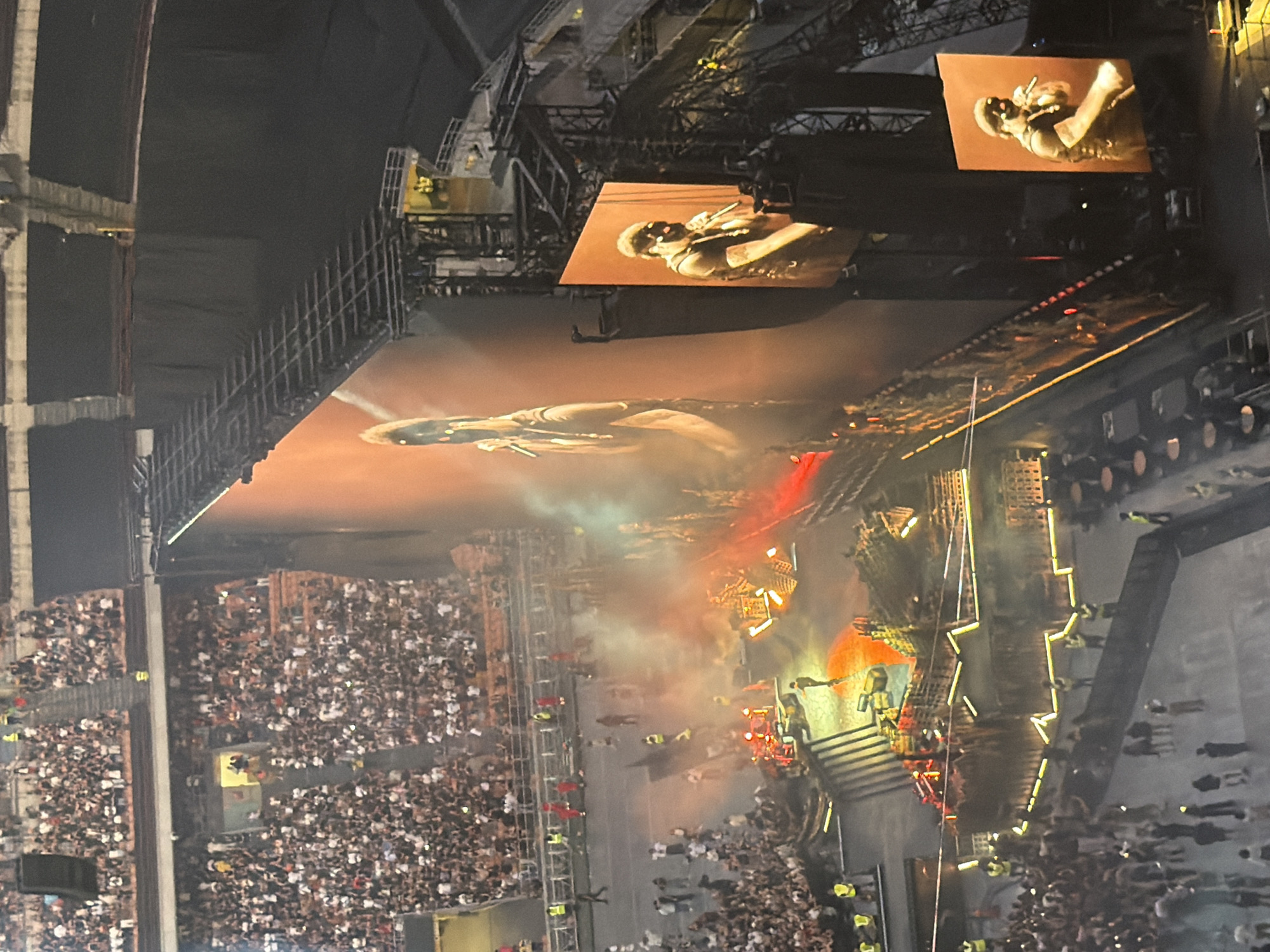 Packed San Siro stadium lights up for a massive Milan concert
