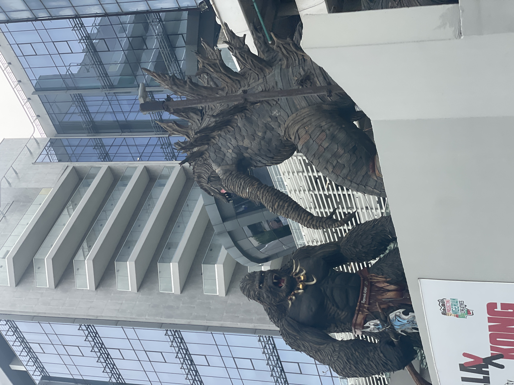 Giant Godzilla, King Kong sculptures displayed in Itirin, Nigeria