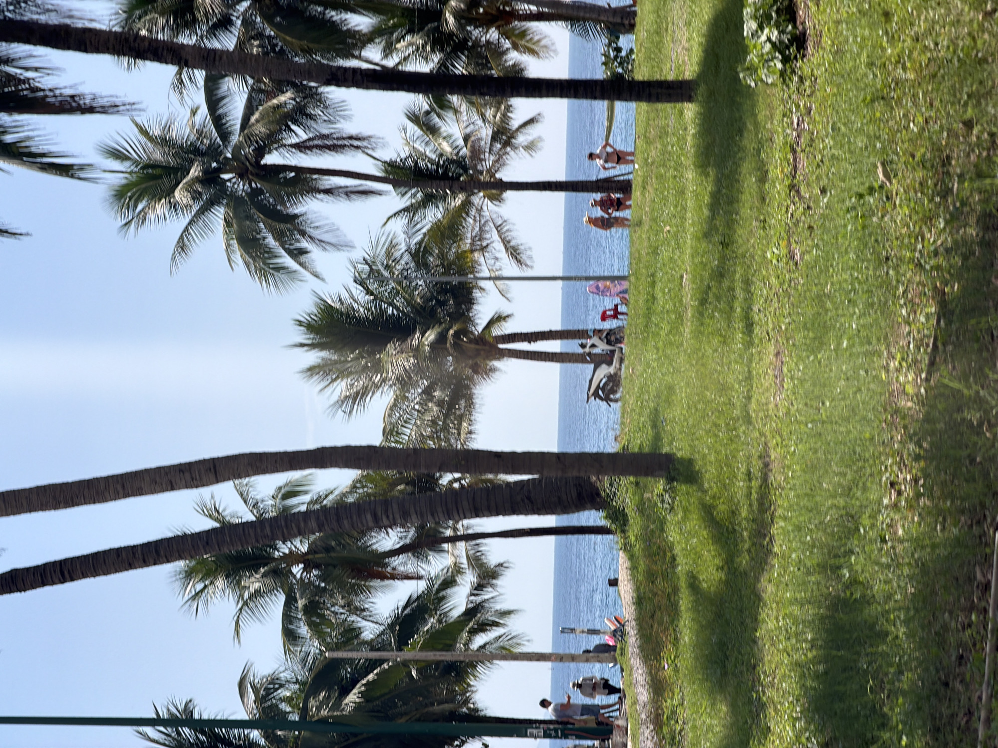Tourist documents sunny beach day in Nha Trang, Vietnam