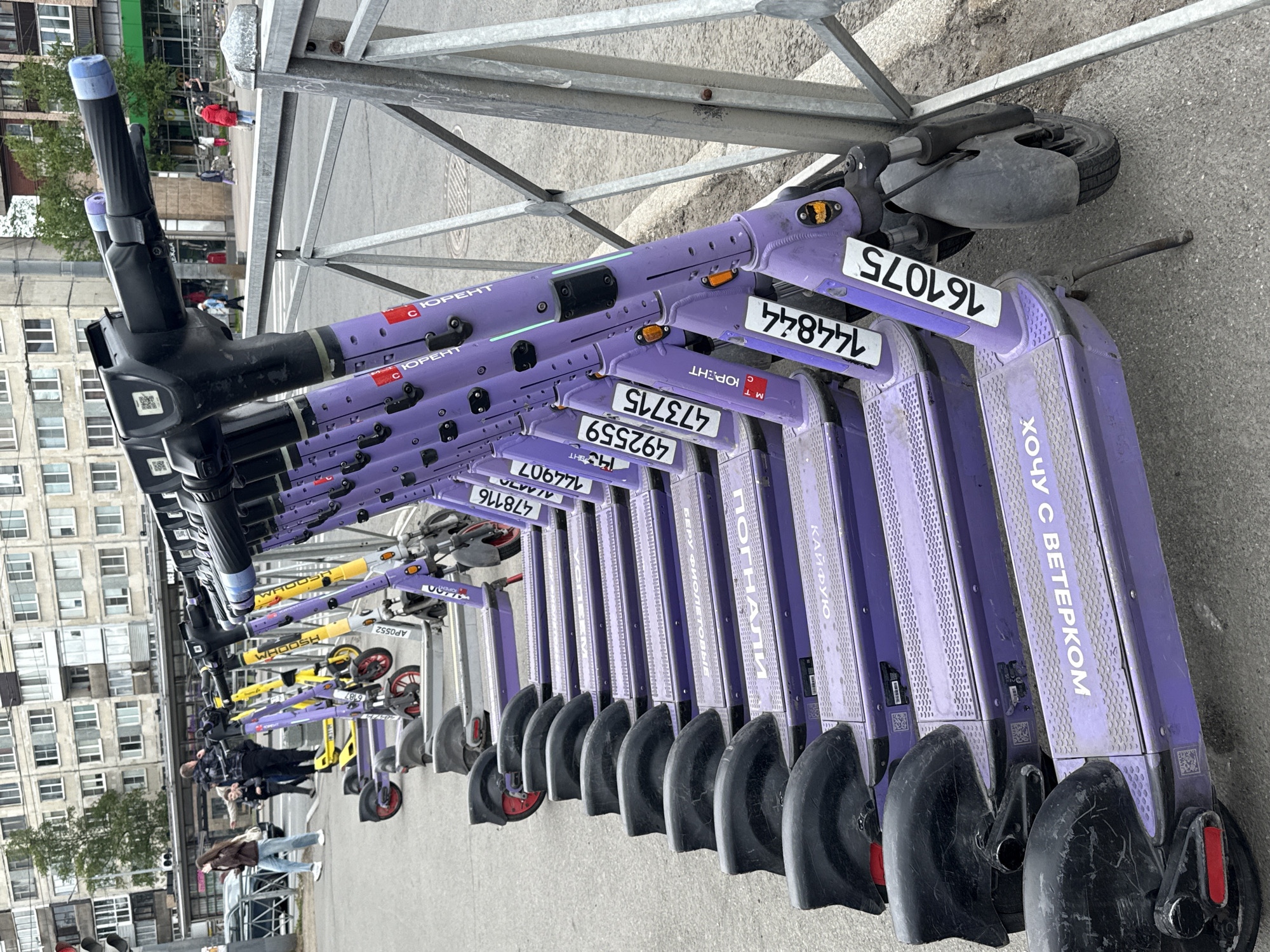 Electric scooter rental stations observed across Saint Petersburg