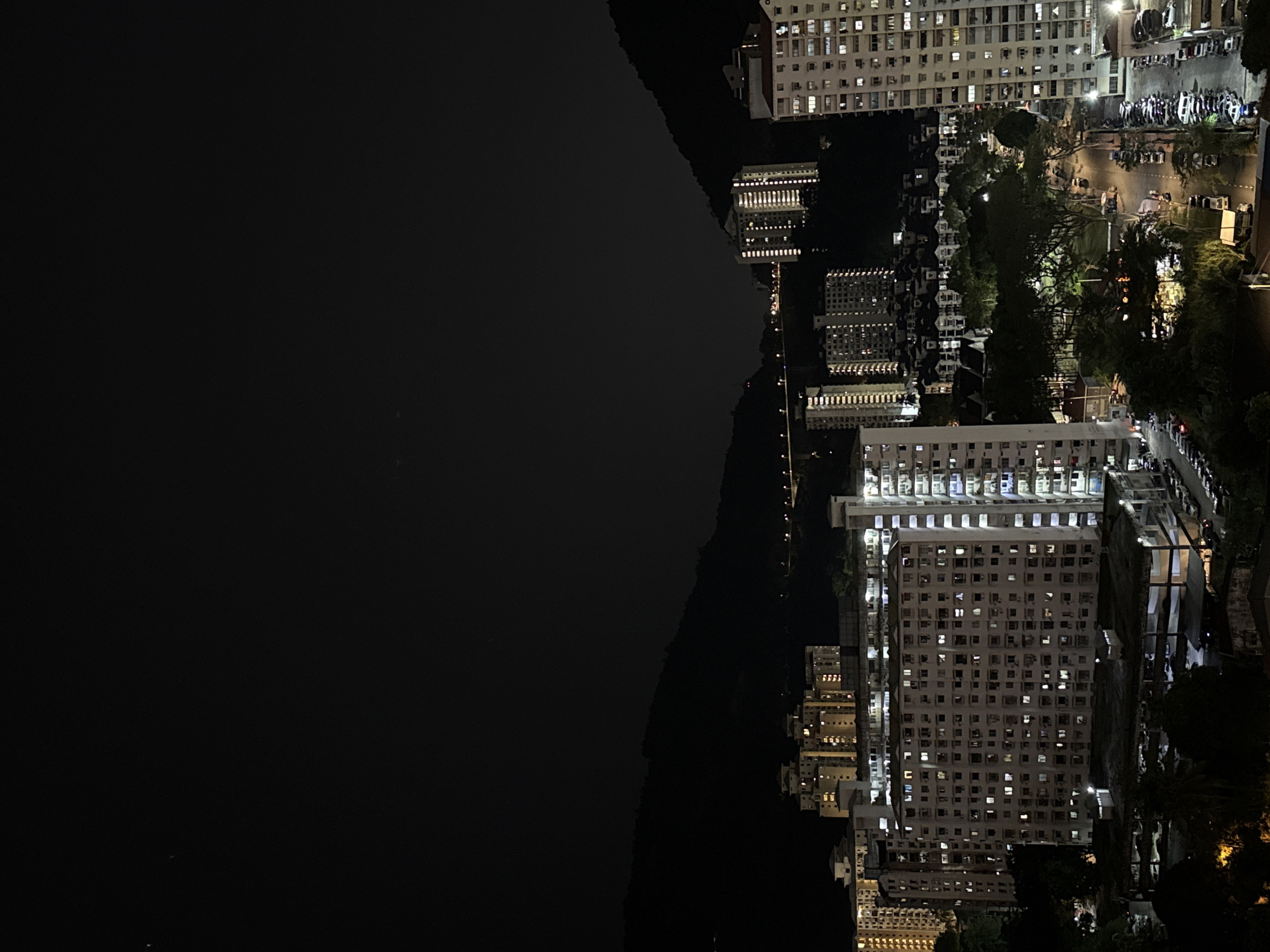 Night cityscape captured from elevated view in George Town