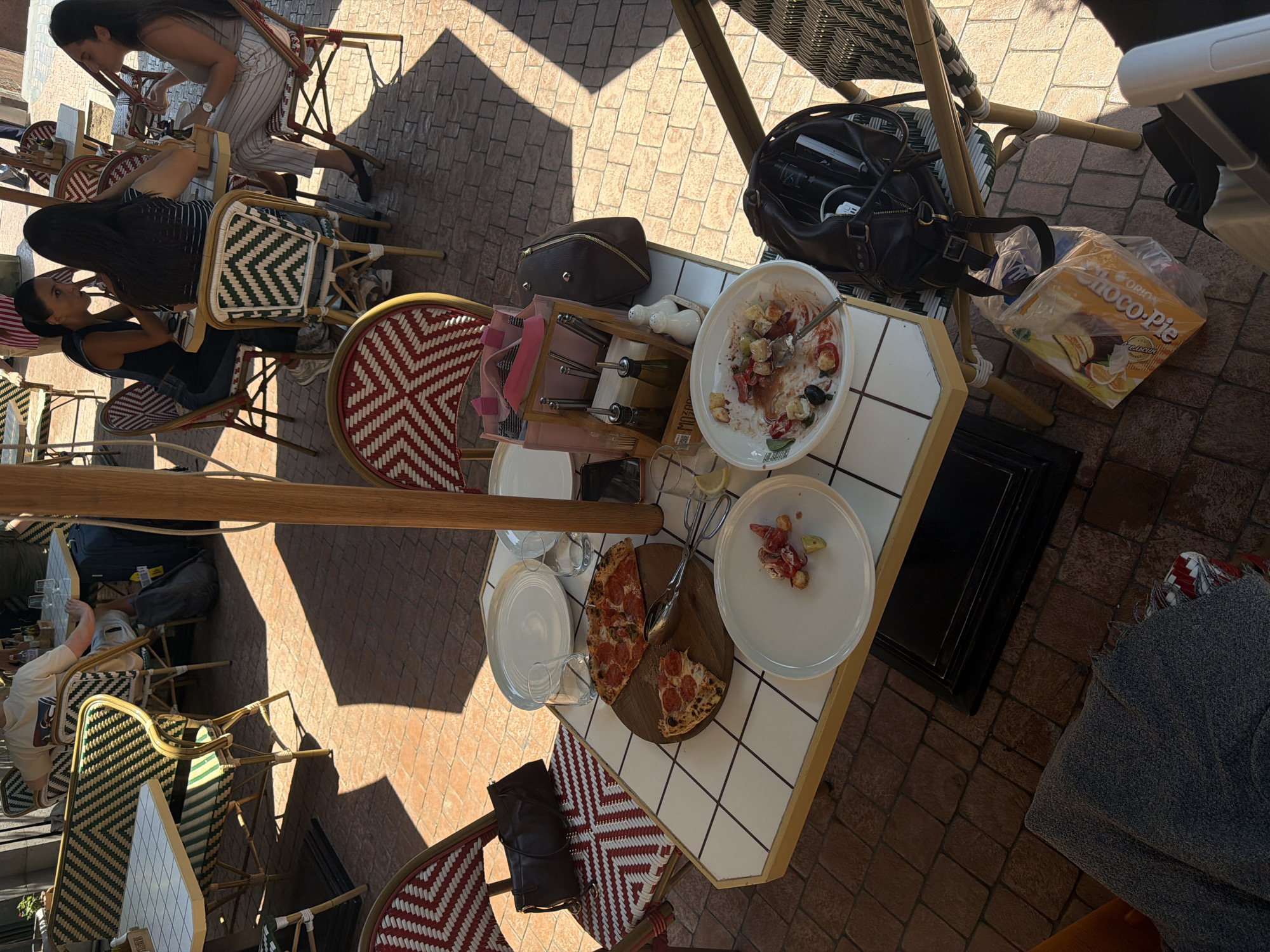 Morning café patio session in Yerevan, food and drinks out