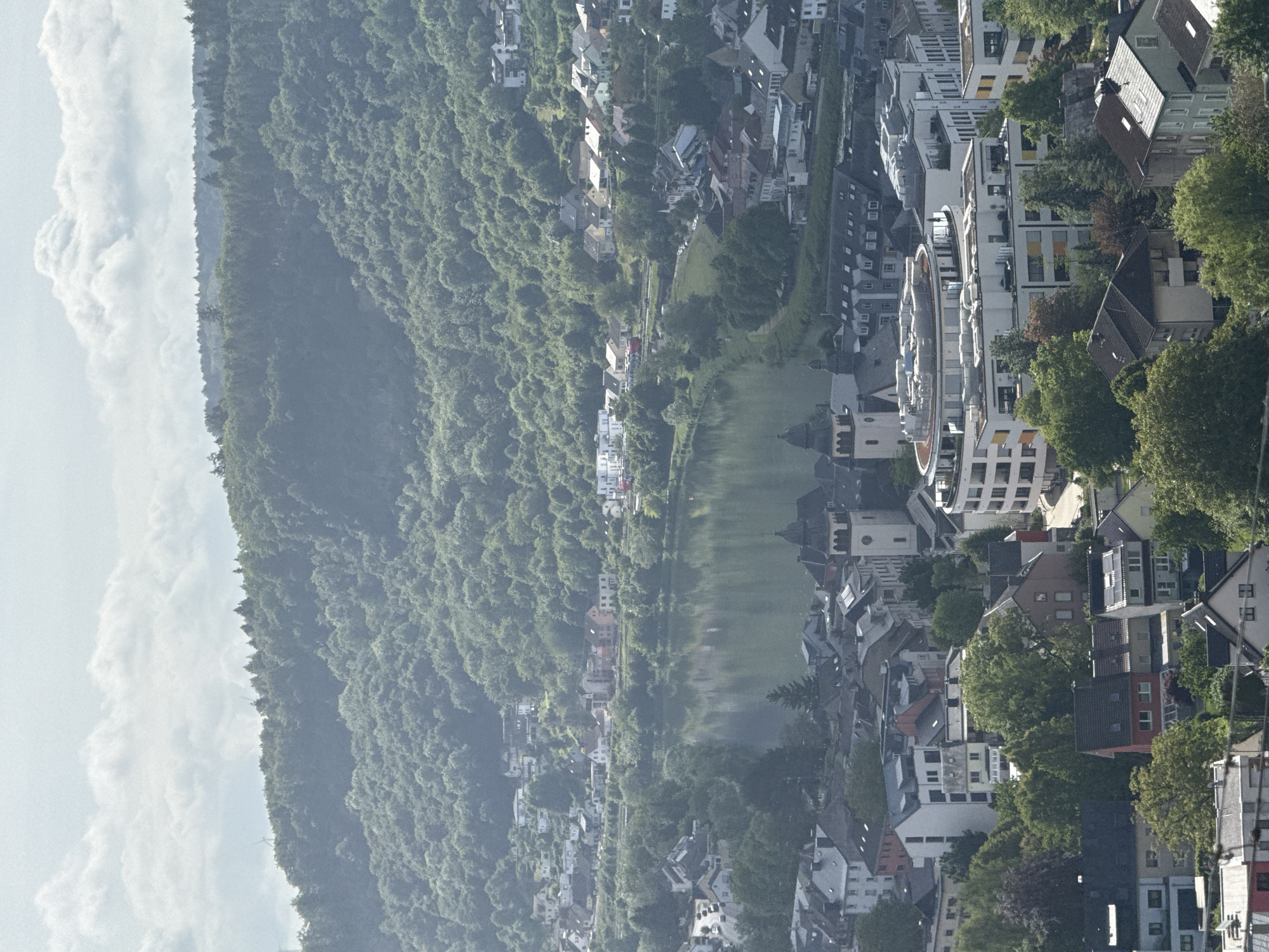 Morning views captured of Wasserbillig riverside and vineyards