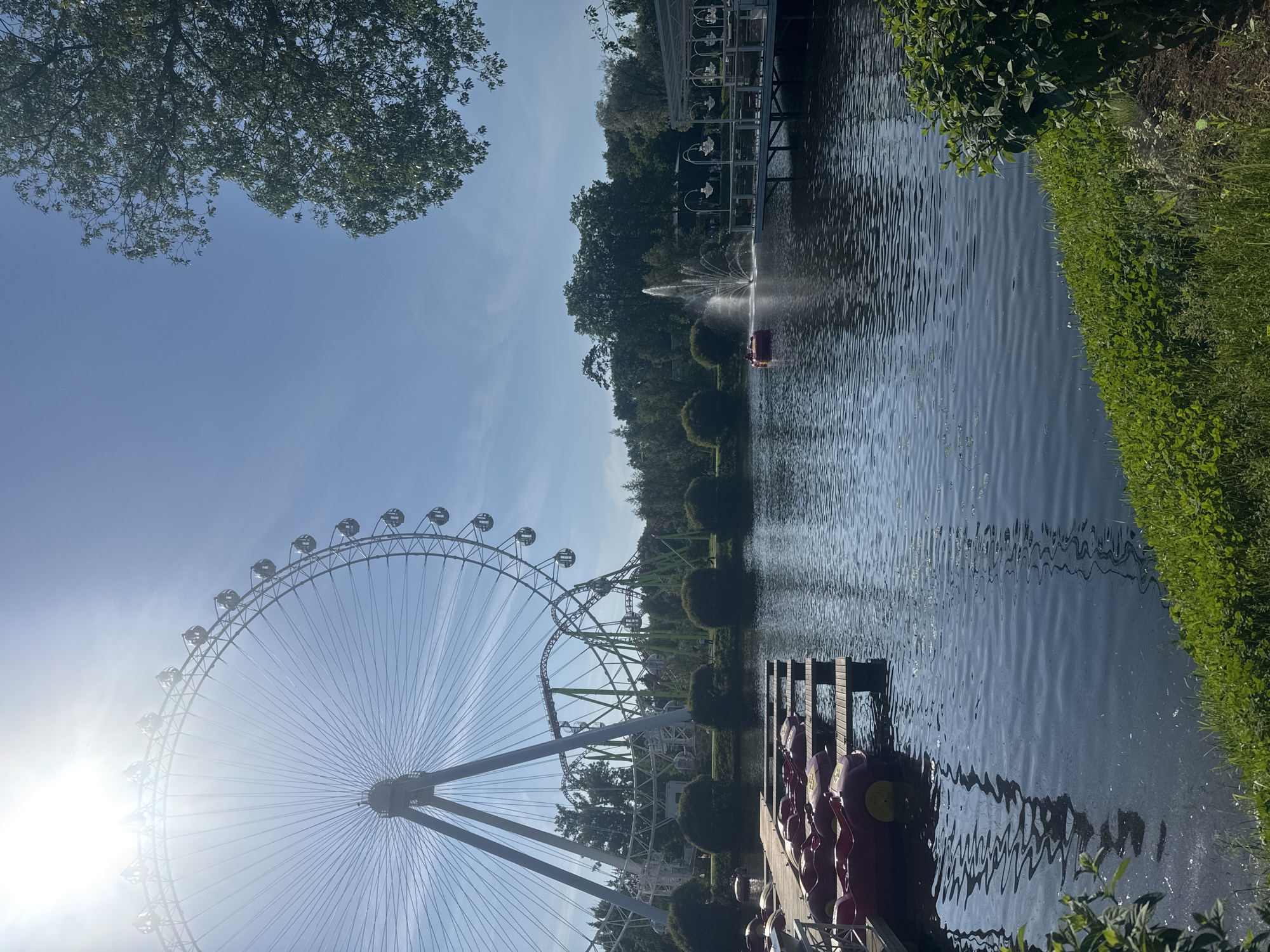 Sunny day at Saint Petersburg amusement park captured