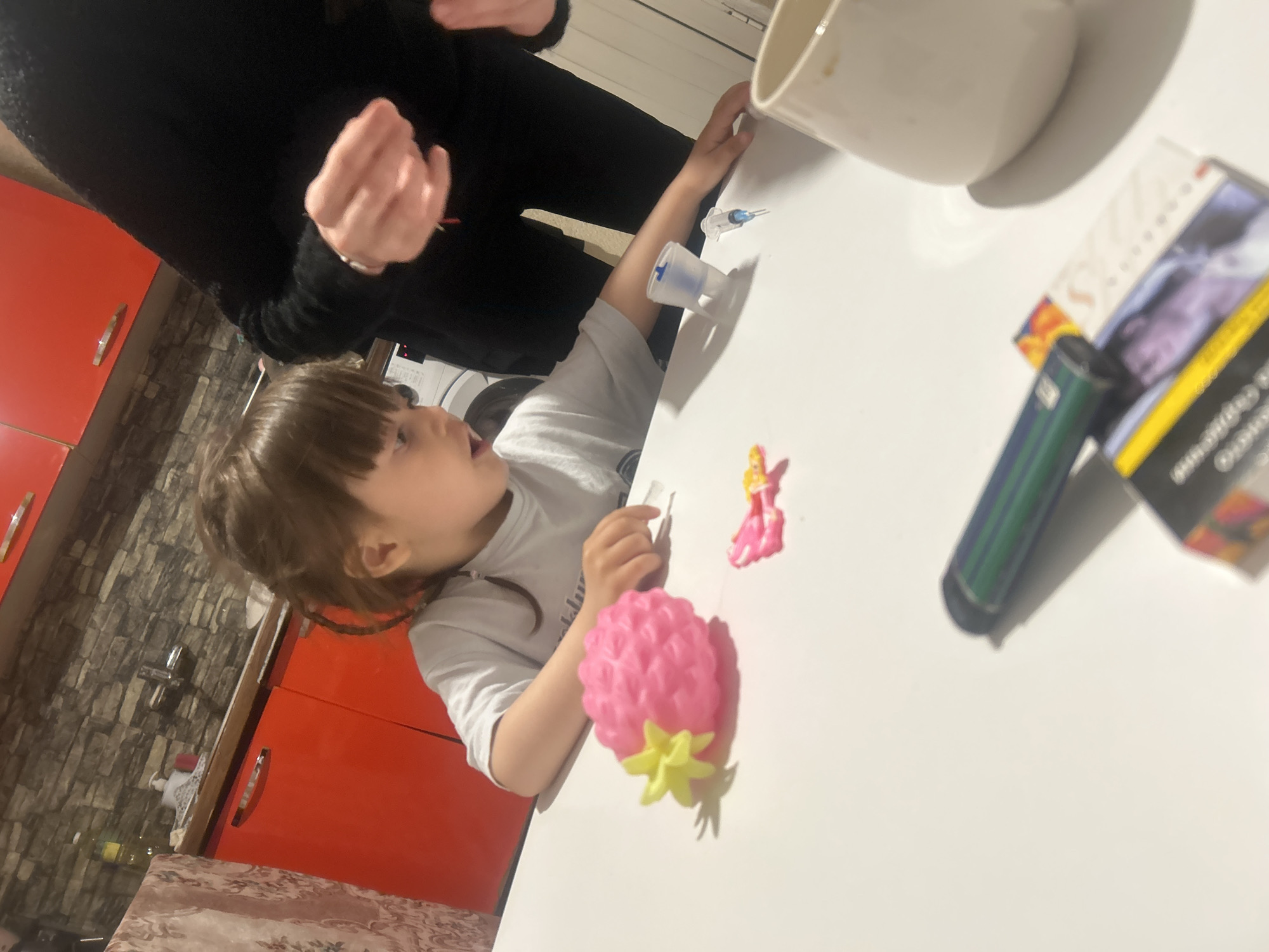 Child receives nebulizer treatment in Tsarevo, Bulgaria