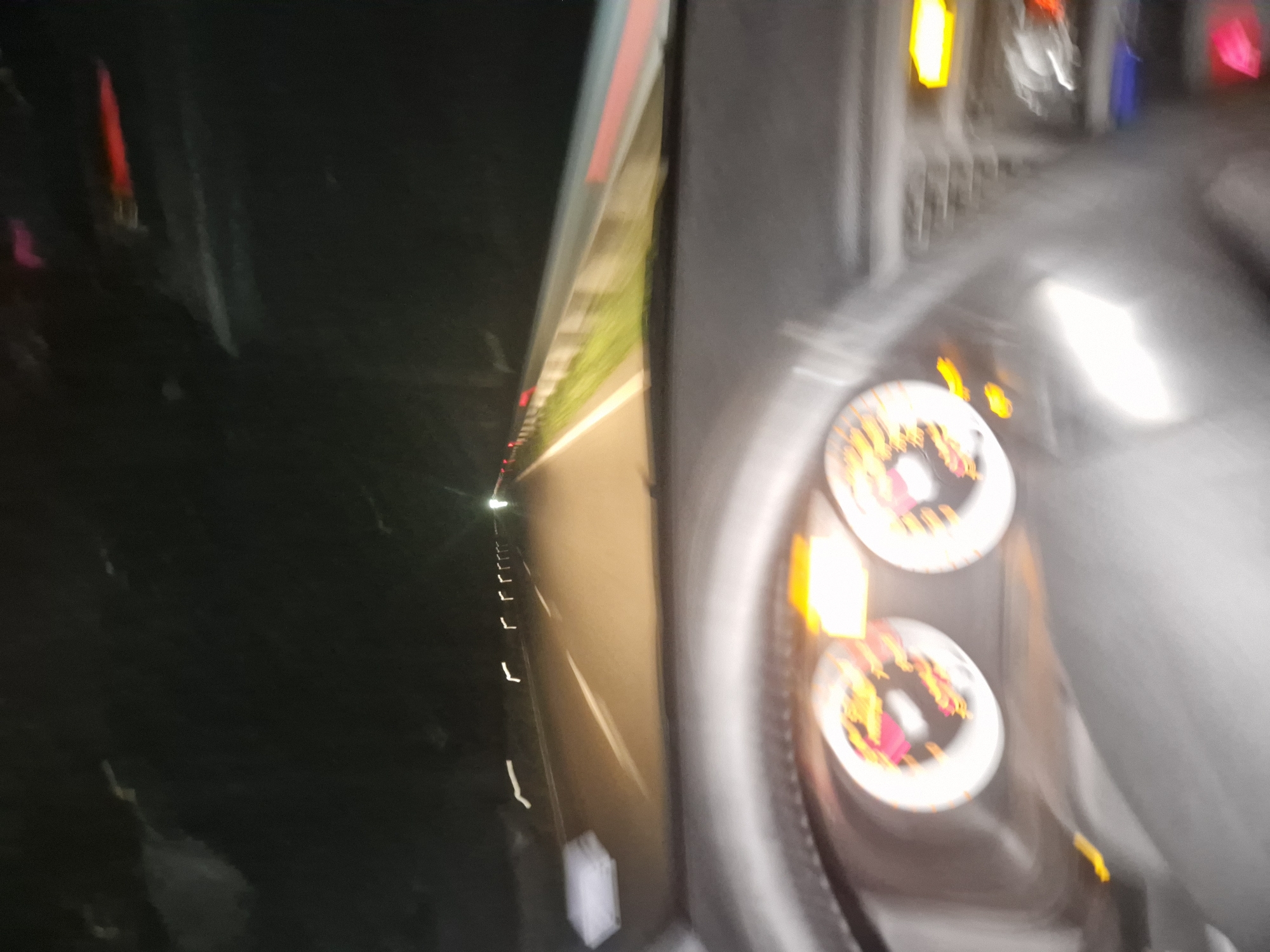Nighttime vehicle journey documented in Kocherinovo, Bulgaria
