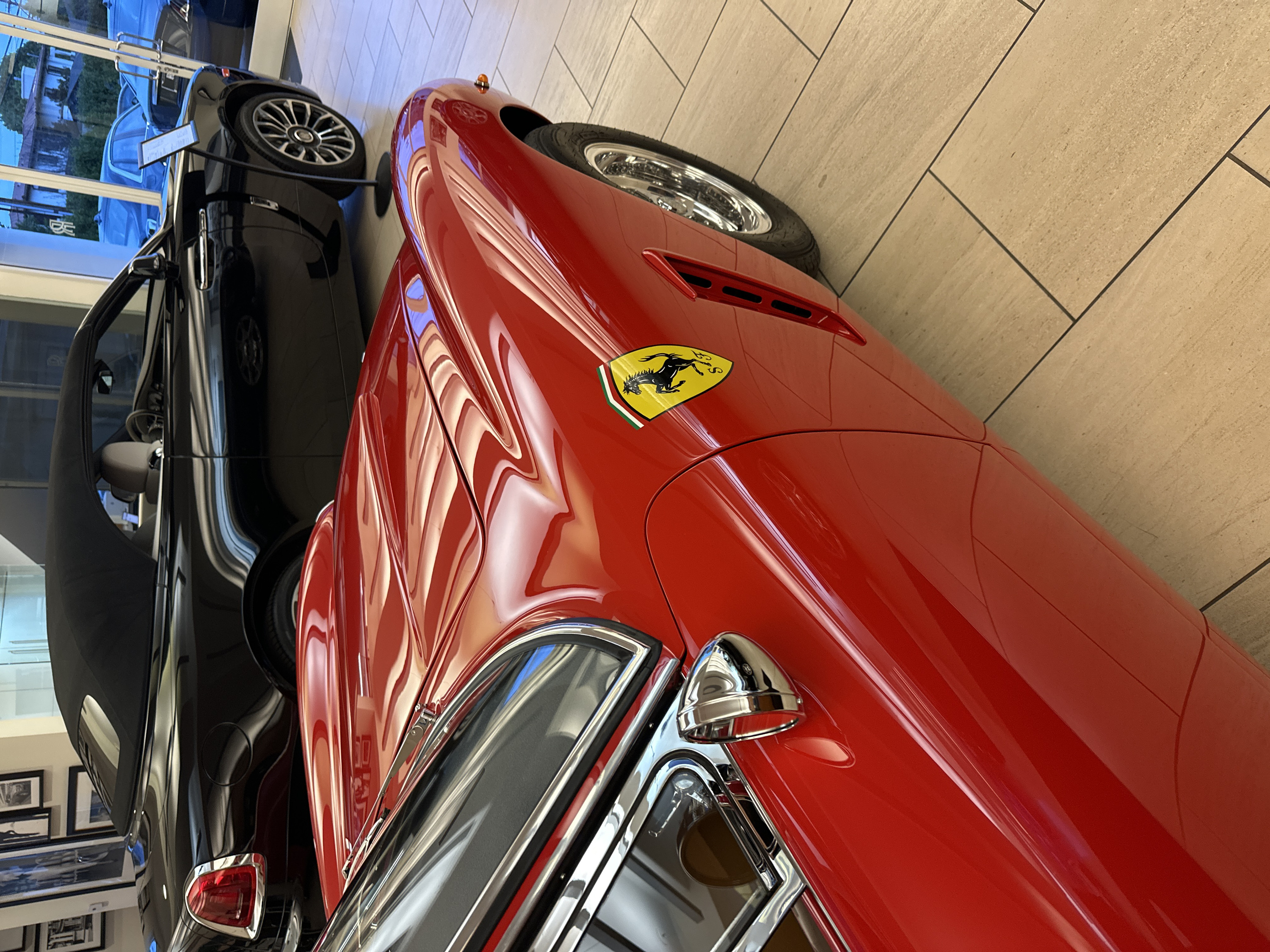 Late-night luxury car showroom visit documented in Beverly Hills
