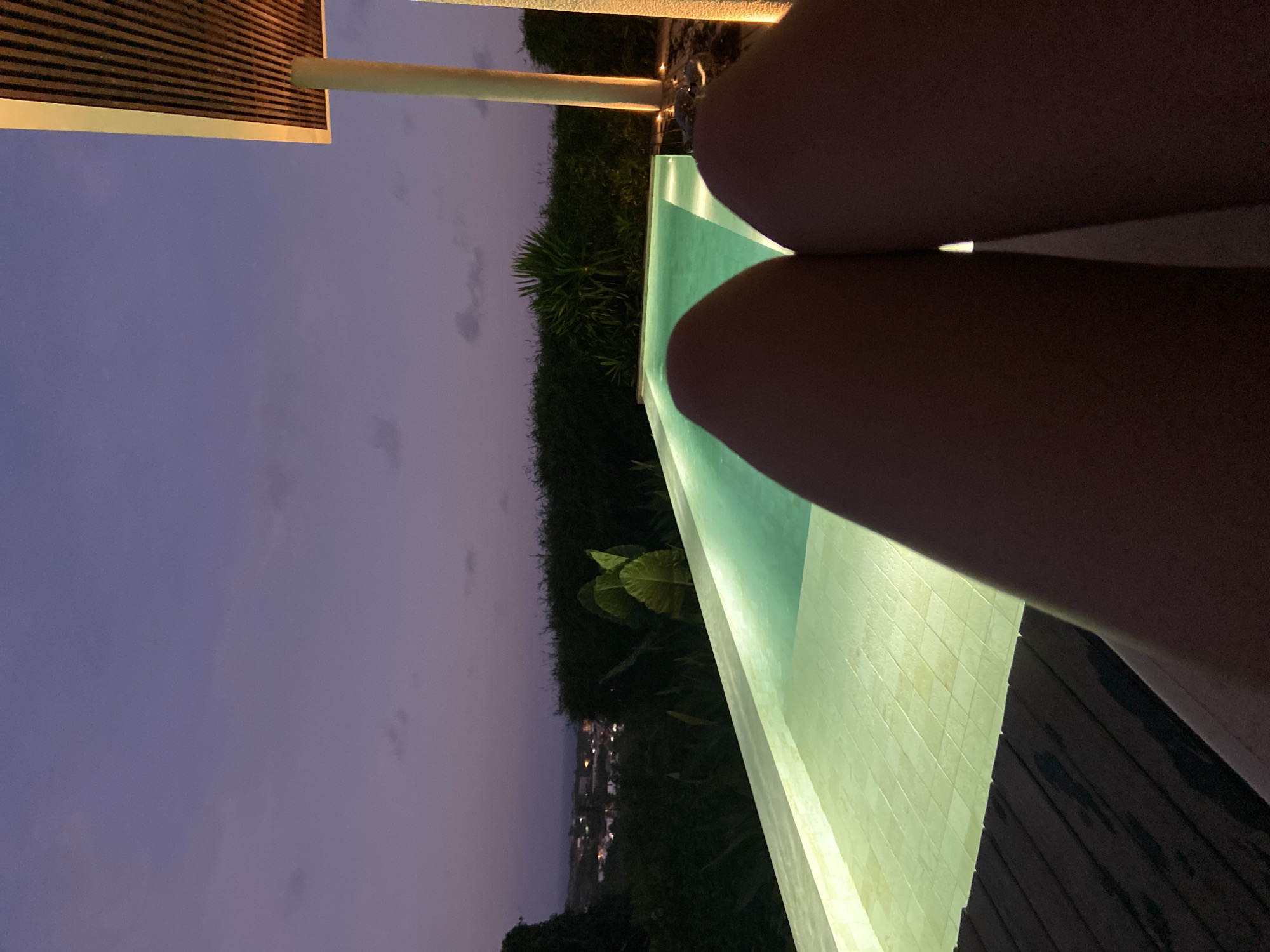 Luxury pool and dusk landscape documented in Kuta Selatan