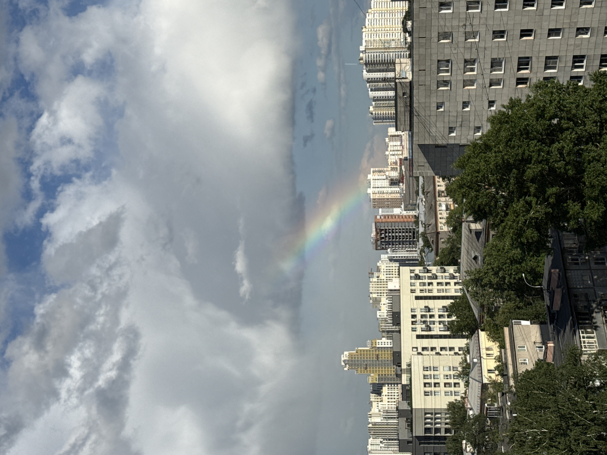 Rainbow appears over Yekaterinburg skyline Friday afternoon