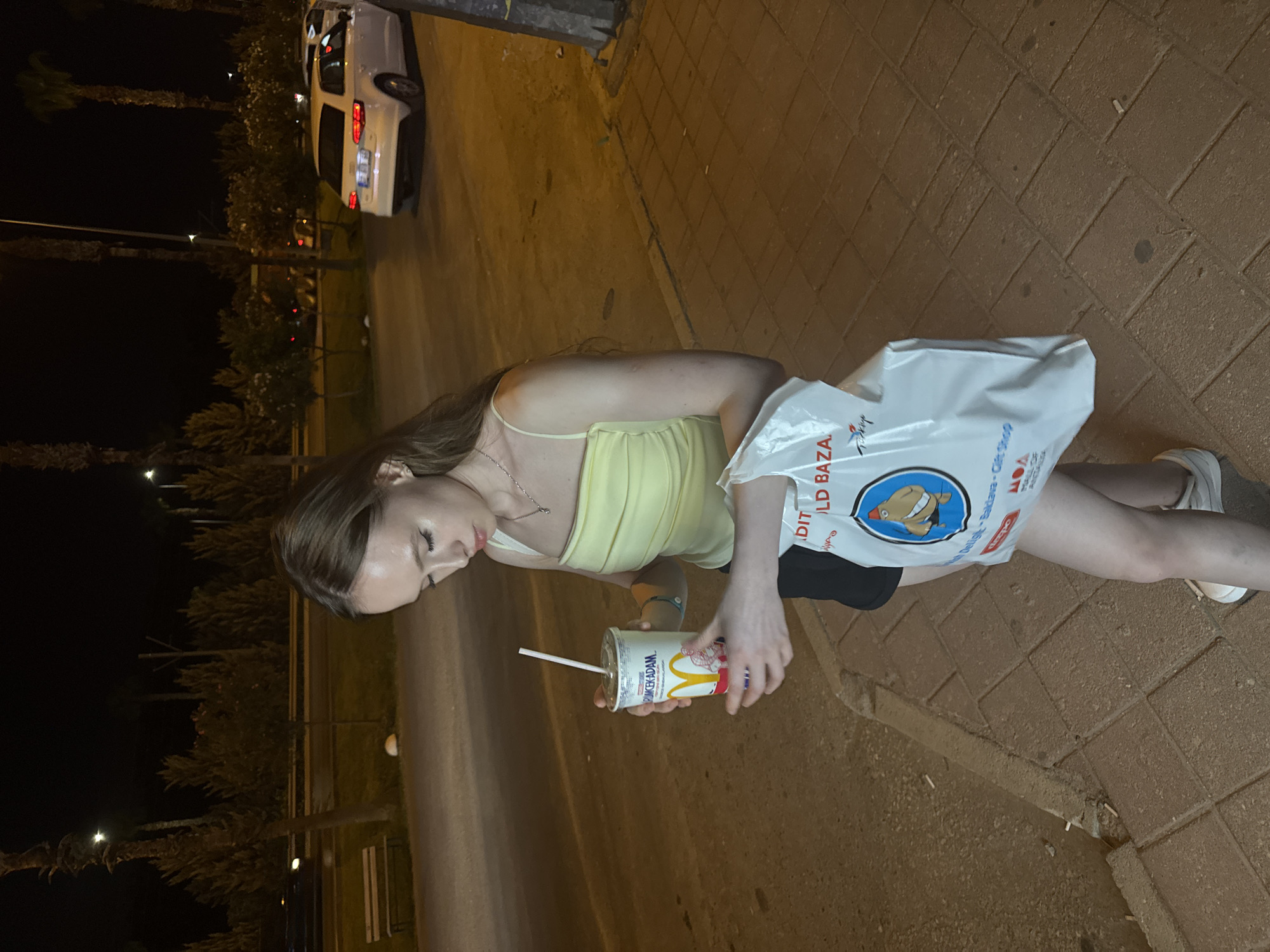 Night out in Kepez with Starbucks, McDonald's, and street selfies.