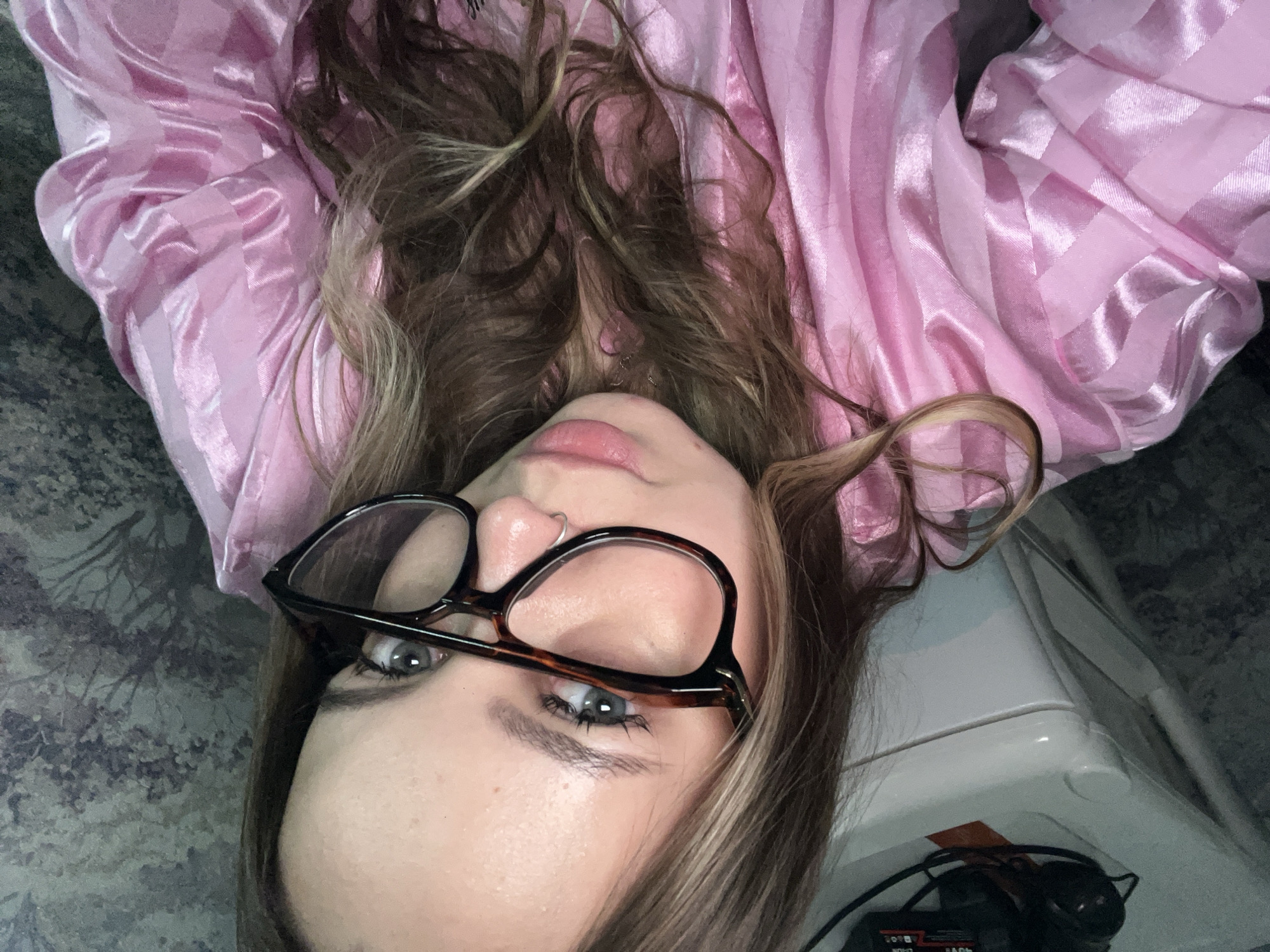 Young woman documents evening activities in Novopokrovskaya, Russia