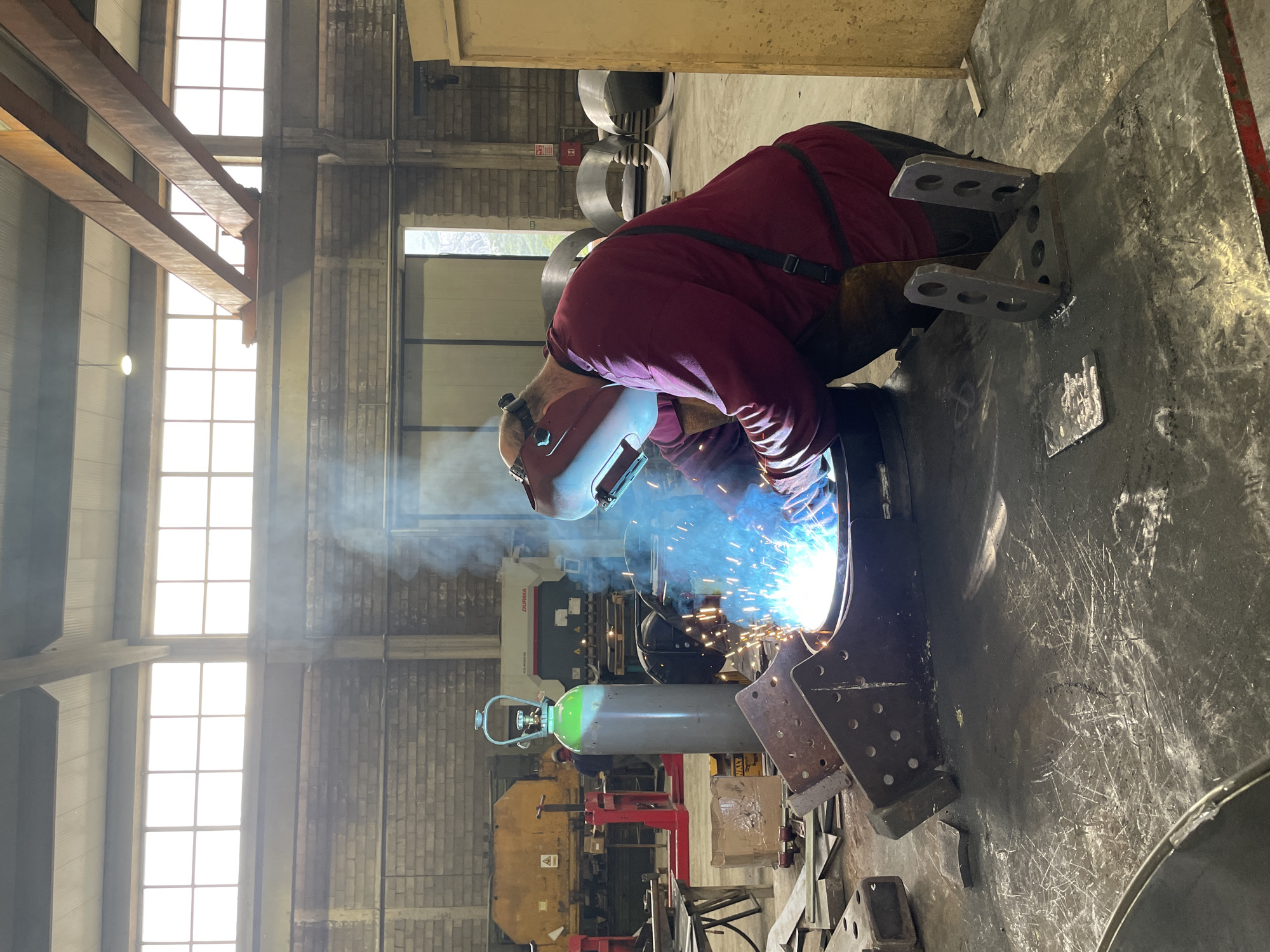 Early morning welding work observed in Zaljevo, Montenegro