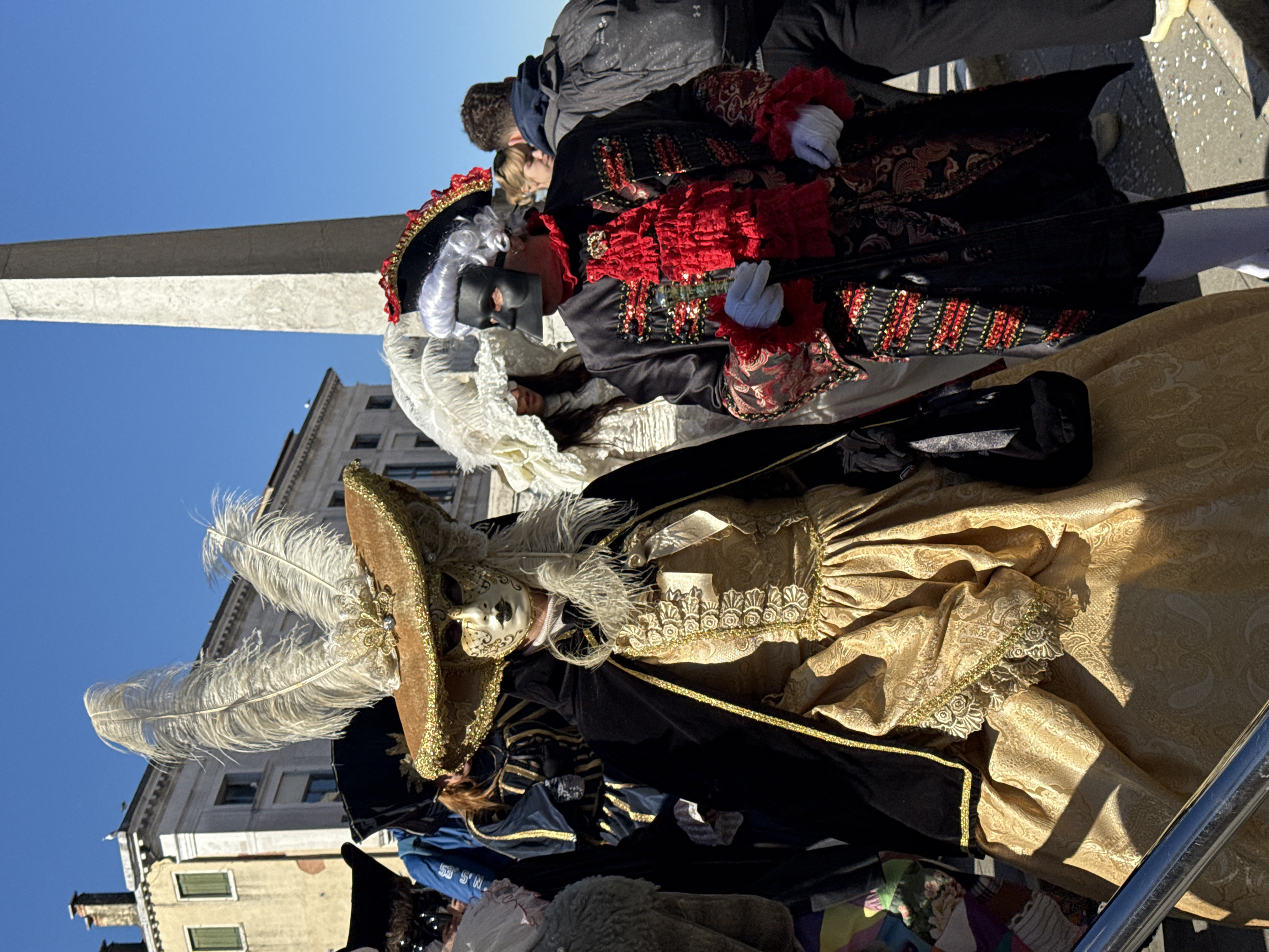 Morning scenes of Venice streets, canals, clergy captured
