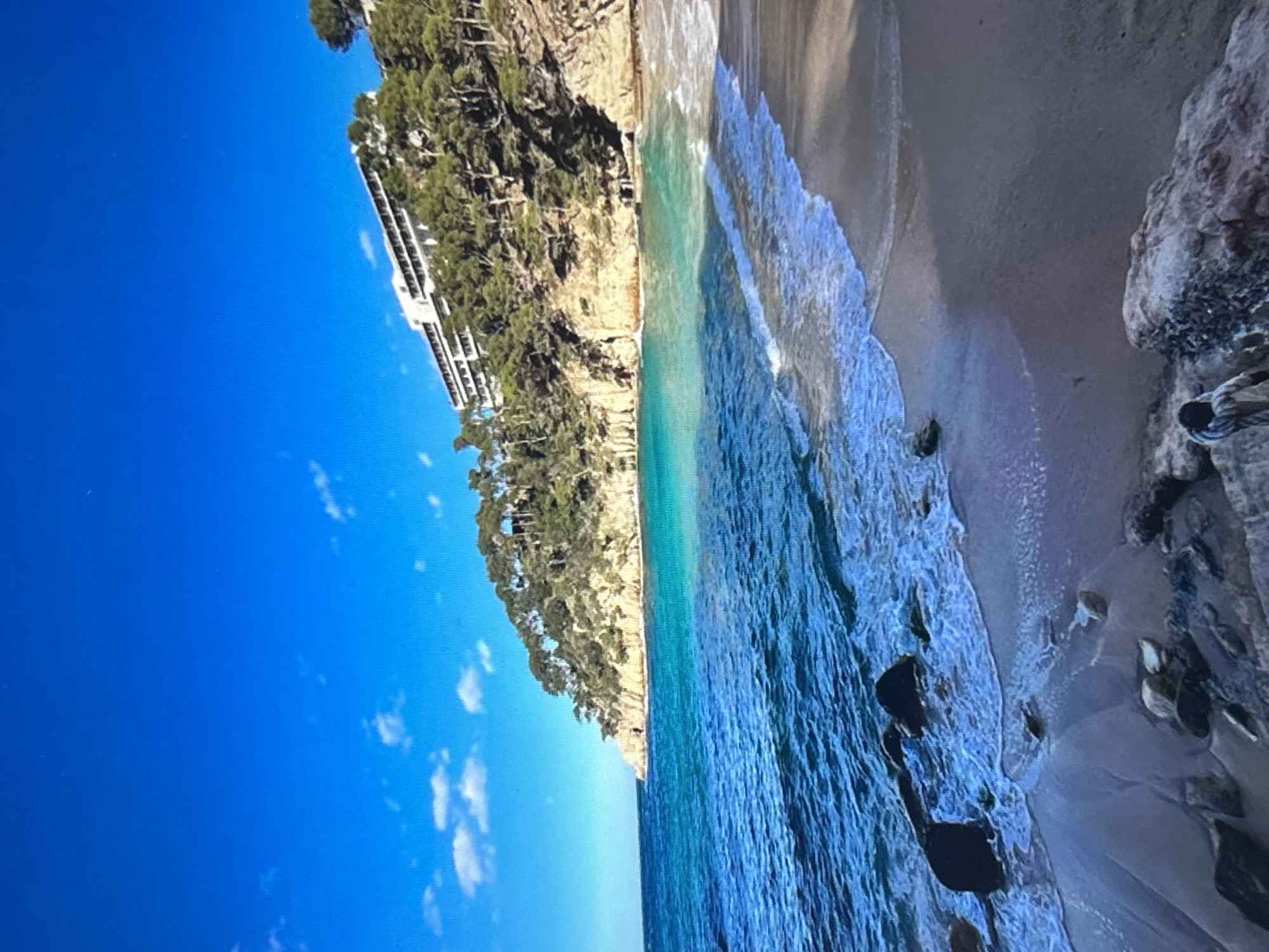 Tropical coastal scene documented by multiple witnesses