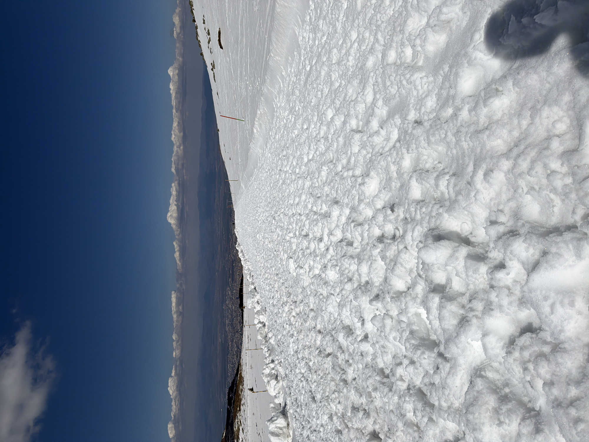 Snow-covered slopes observed near Bistritsa, Bulgaria